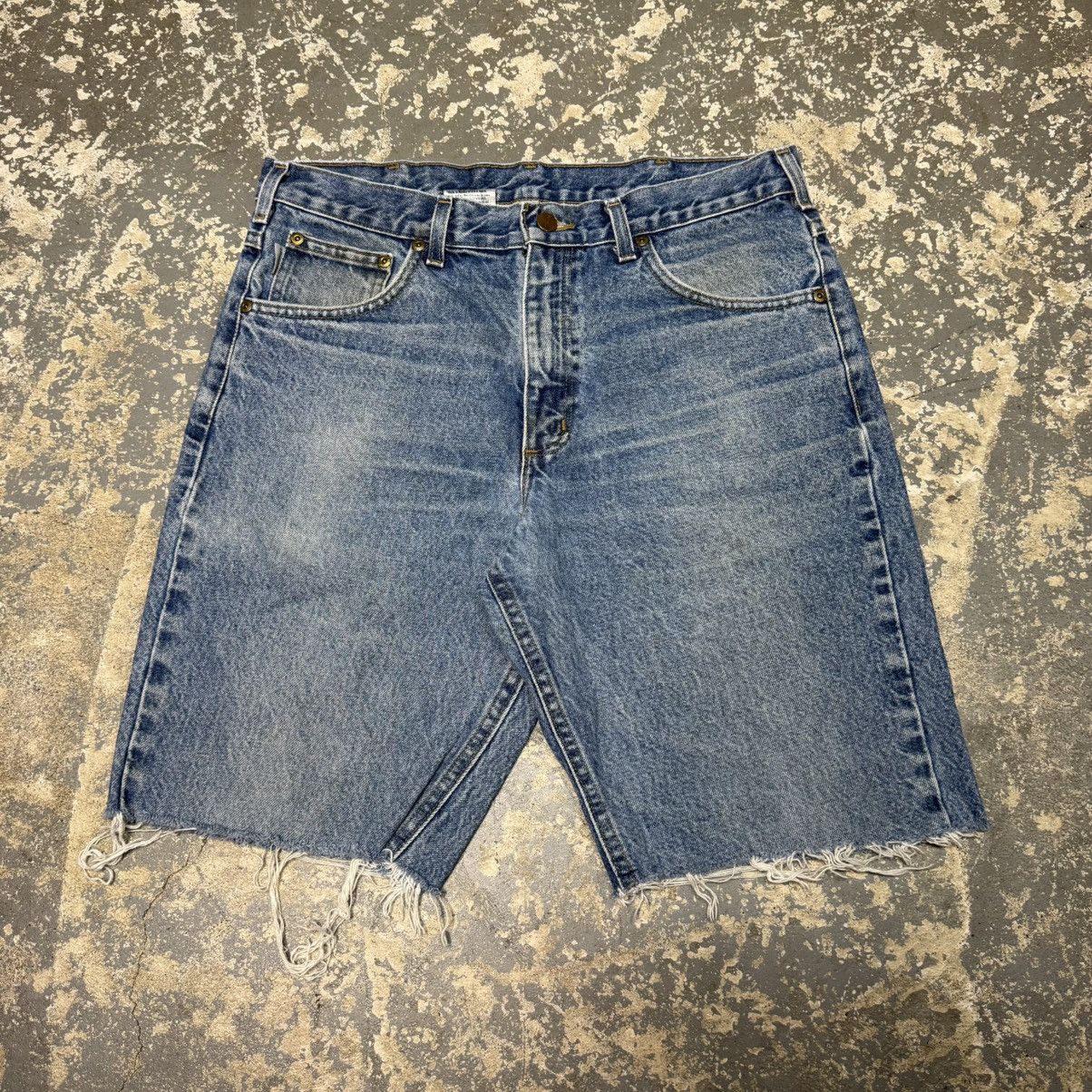 Carhartt Vintage Carhartt Denim Cut Off Workwear Shorts Jorts Size US 34 / EU 50 - 5 Thumbnail