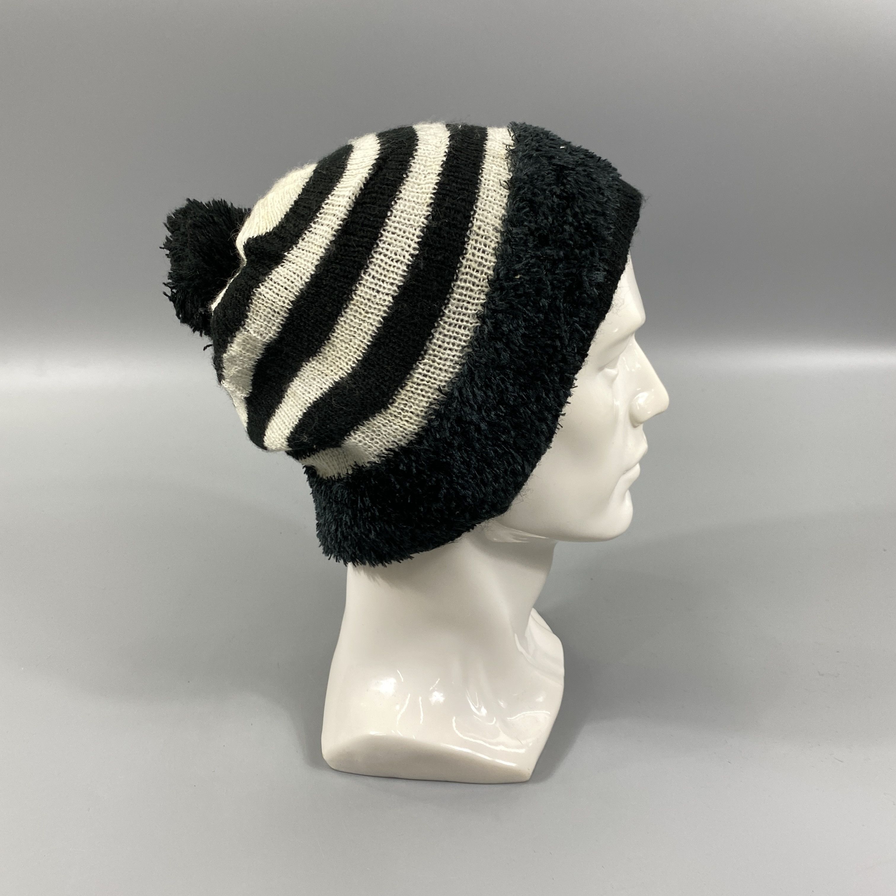 Japanese Brand Striped Snow Cap Beanie Hats -BN1089 Size ONE SIZE - 4 Thumbnail