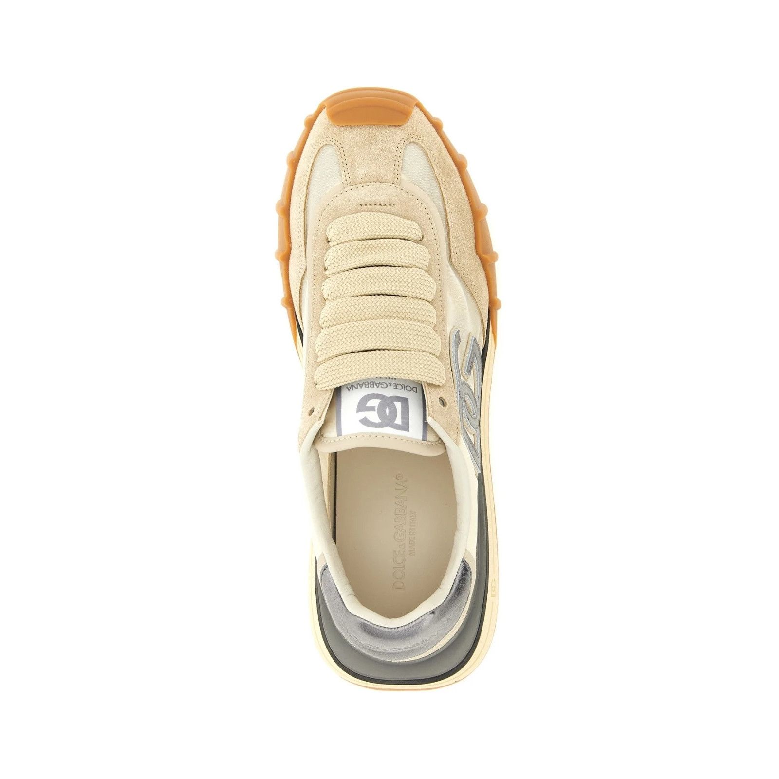 Dolce & Gabbana DOLCE&GABBANA DG Athletic Silver Leather Sneakers New & Auth Size US 9.5 / EU 42-43 - 4 Thumbnail