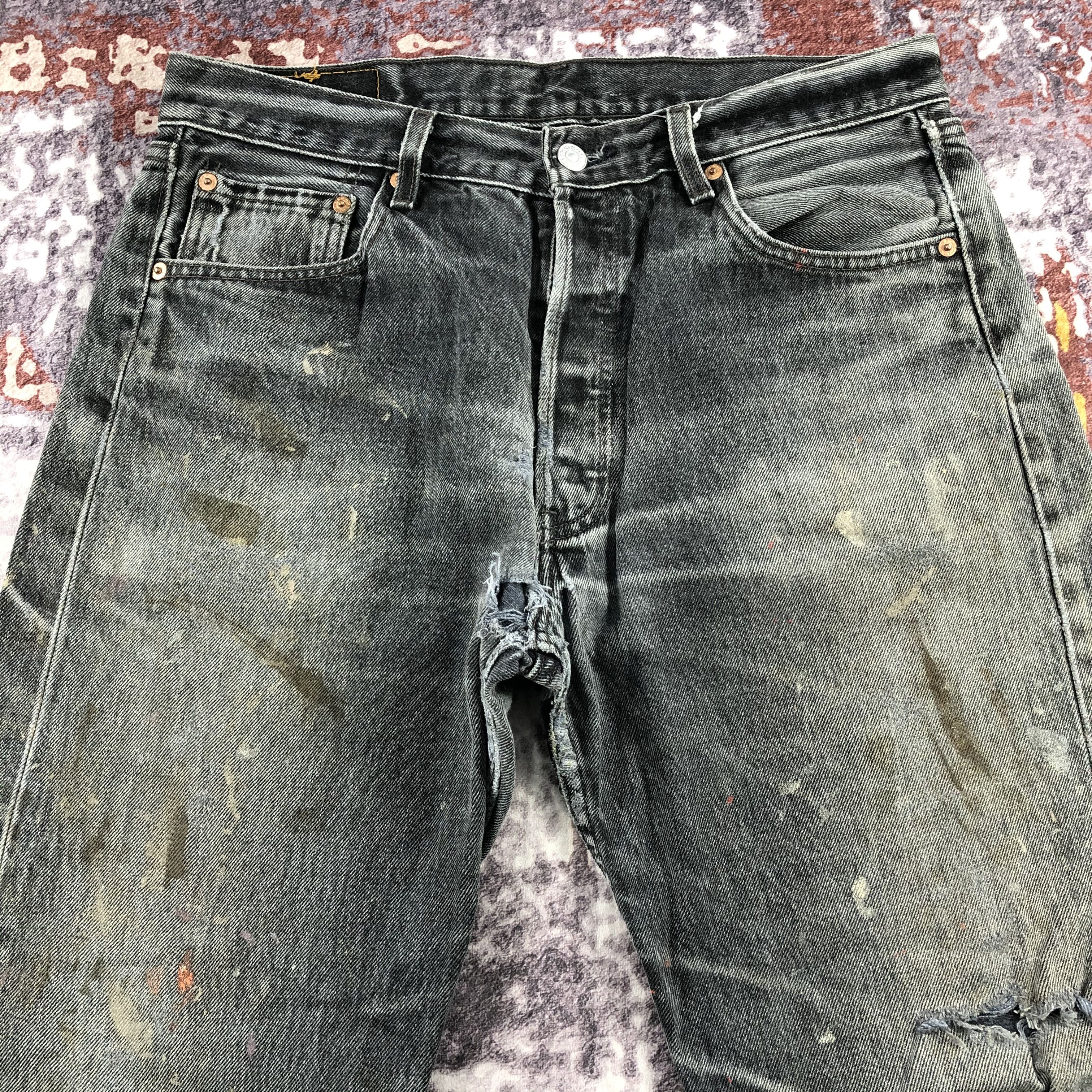 Levi's × Vintage Vintage 90s Levis 501 Sunfaded Jeans-JM2365 Size US 33 - 3 Thumbnail