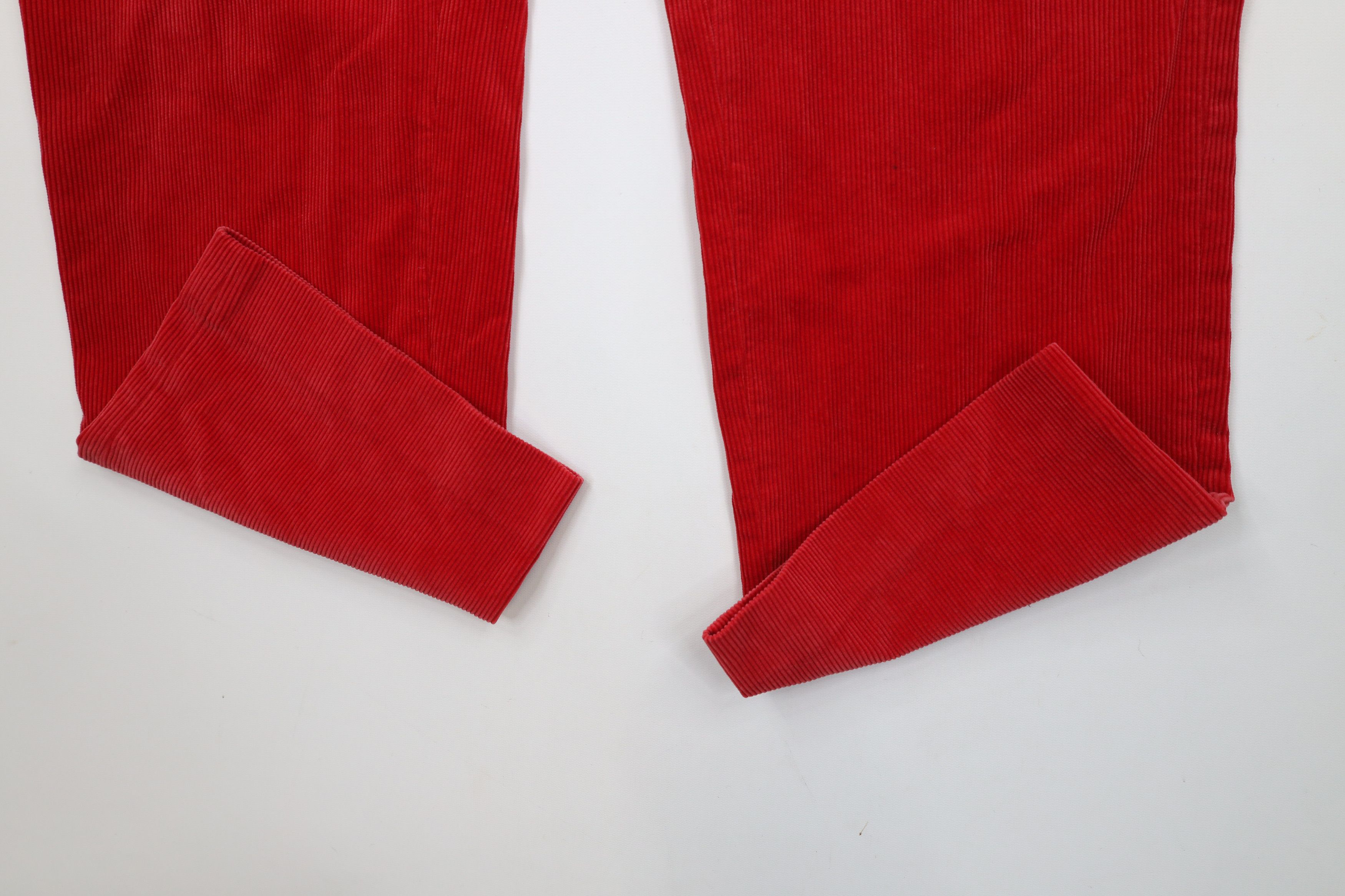 Ralph Lauren × Vintage Vintage 90s Ralph Lauren Wide Leg Corduroy Chino Pants Red Size US 36 / EU 52 - 5 Thumbnail