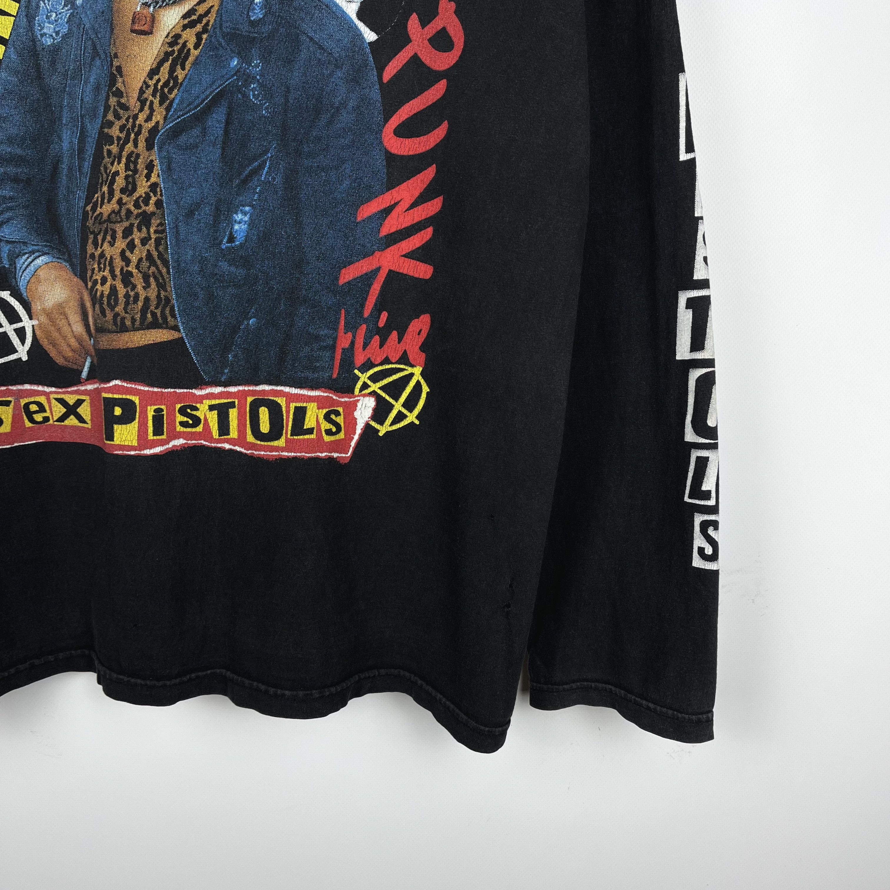 Band Tees Vintage Sid Vicious Sex Pistols Punk Longsleeve T Shirt 90’s Size US L / EU 52-54 / 3 - 4 Thumbnail