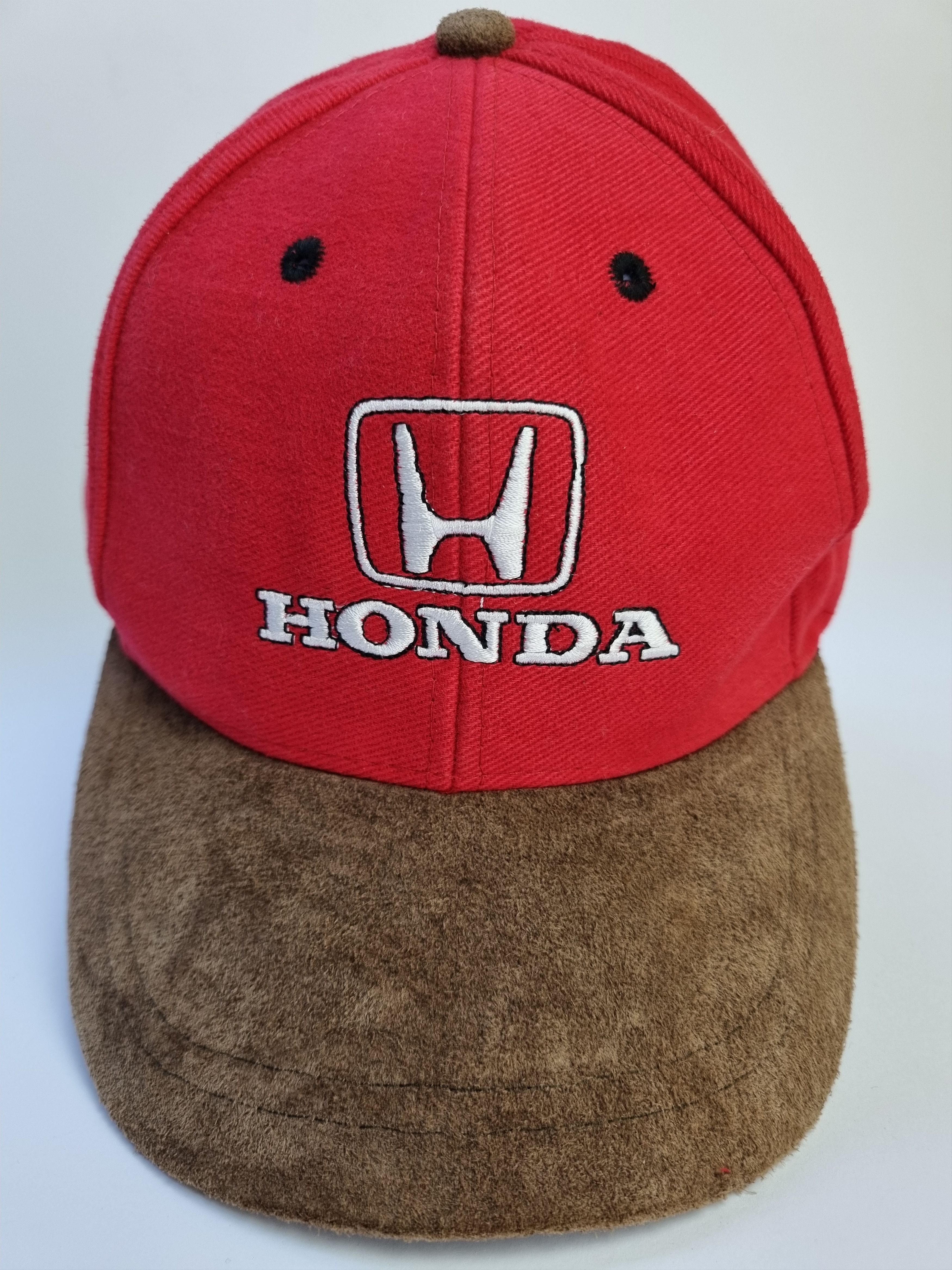 Honda 90s Vintage Honda Suede Peak Contrast Design Cap Size ONE SIZE - 3 Thumbnail