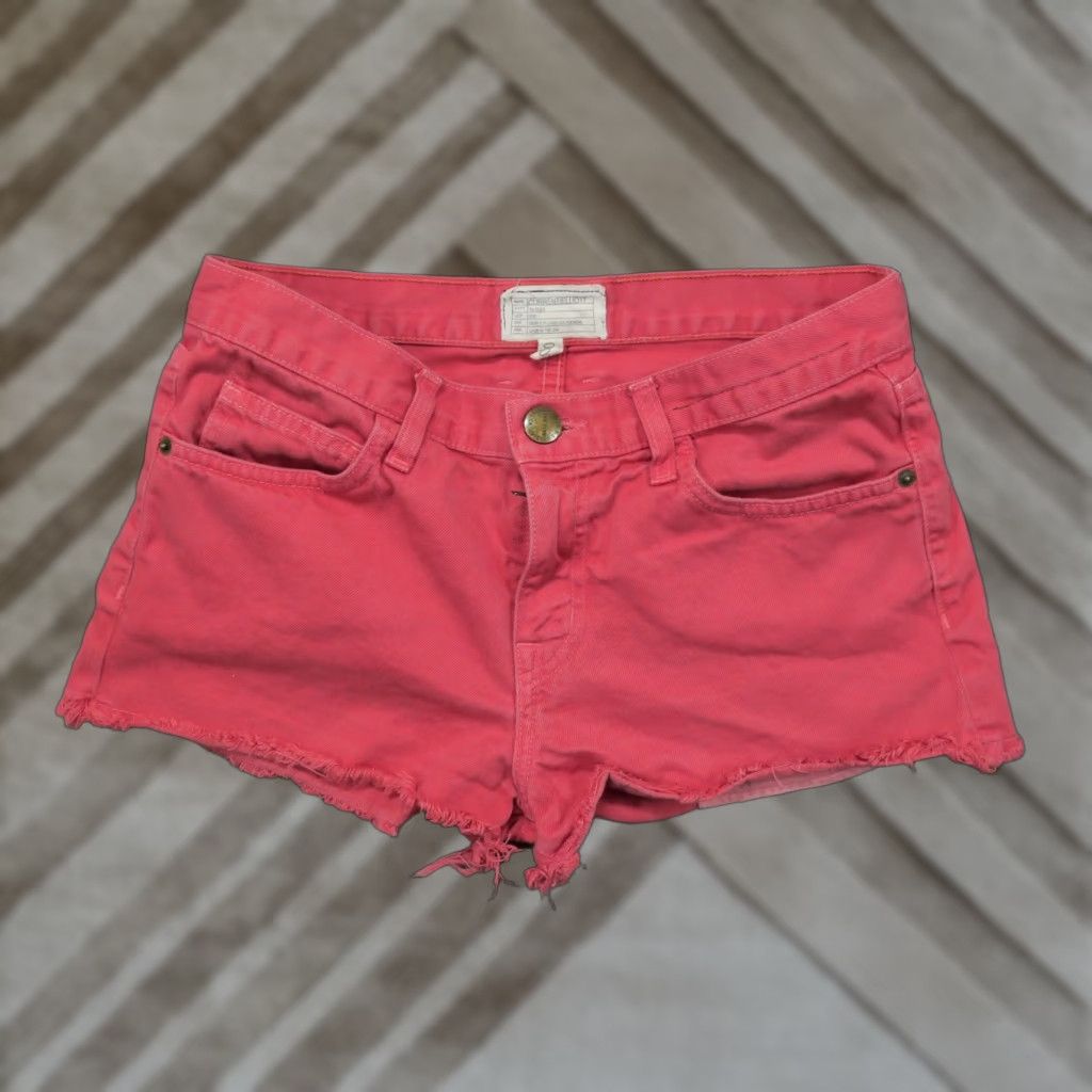 Vintage One X One Teaspoon Denim Cut-Off Shorts Womens 0 Pink Blue Classic Wide 90s Grunge Pockets Mens? Size 30" / US 8 / IT 44 - 1 Thumbnail