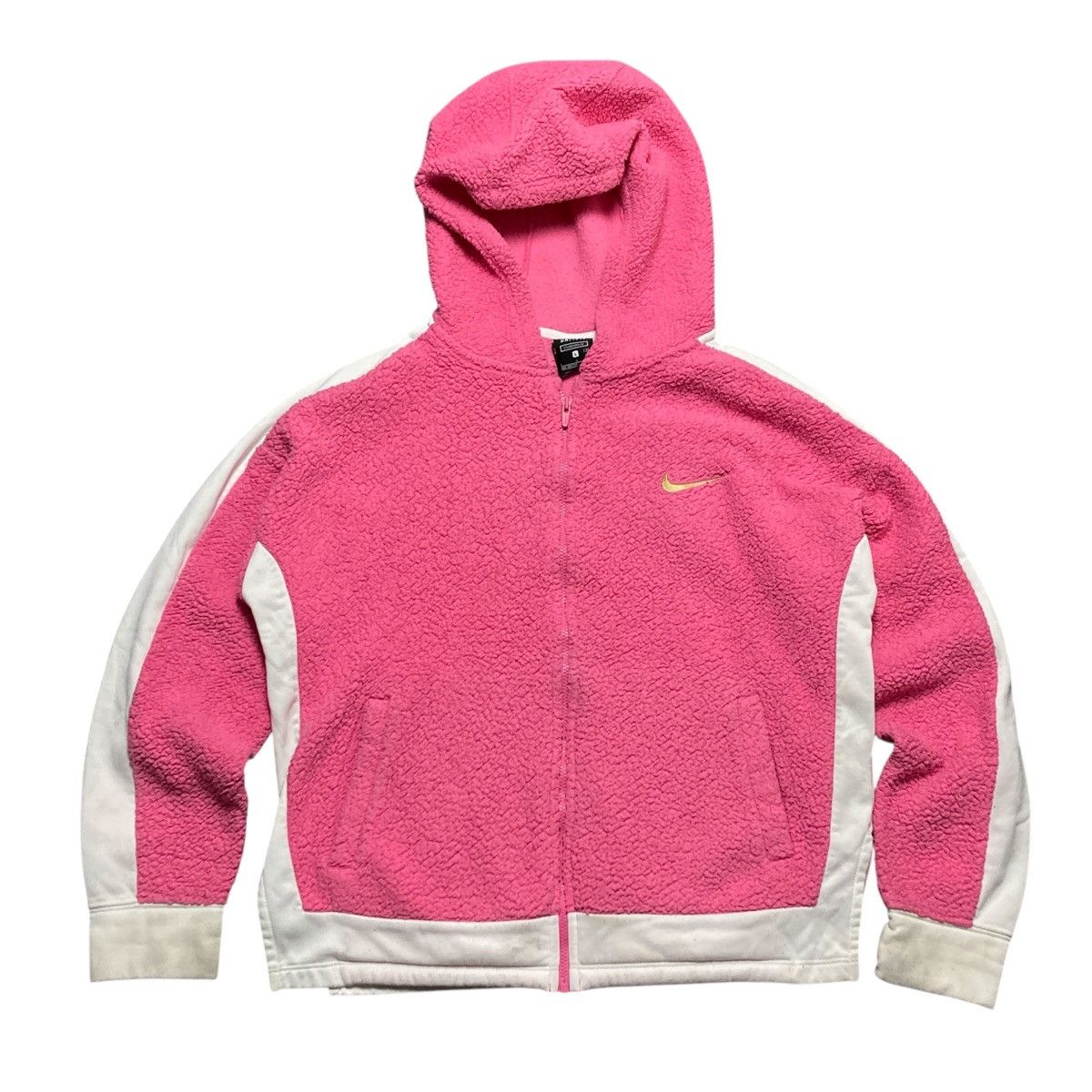 Nike × Vintage Nike vintage y2k pink fleece Size L / US 10 / IT 46 - 1 Thumbnail