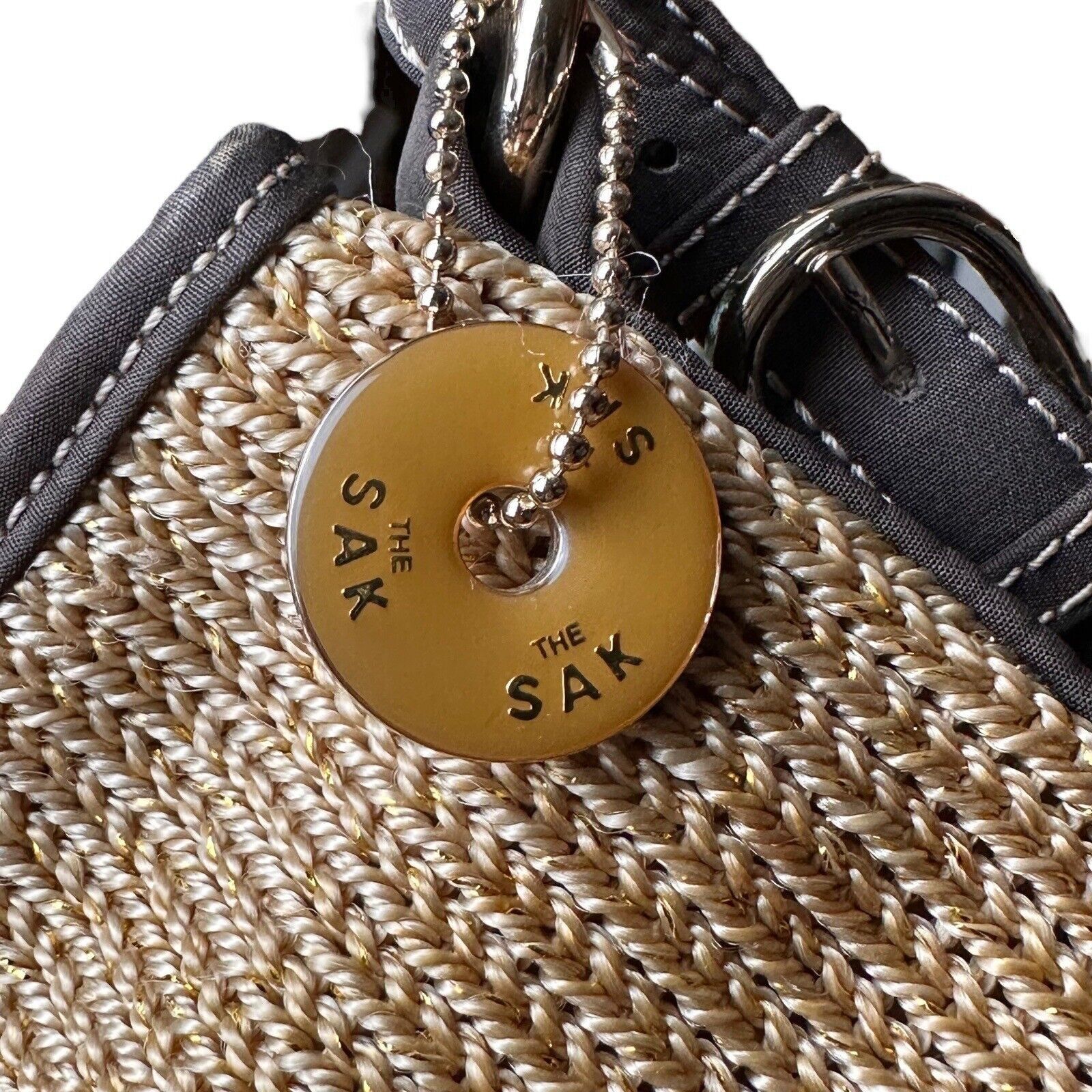 The Sak The Sak Original Taupe Woven Knit Leather Strap Shoulder Bag Size ONE SIZE - 7 Thumbnail