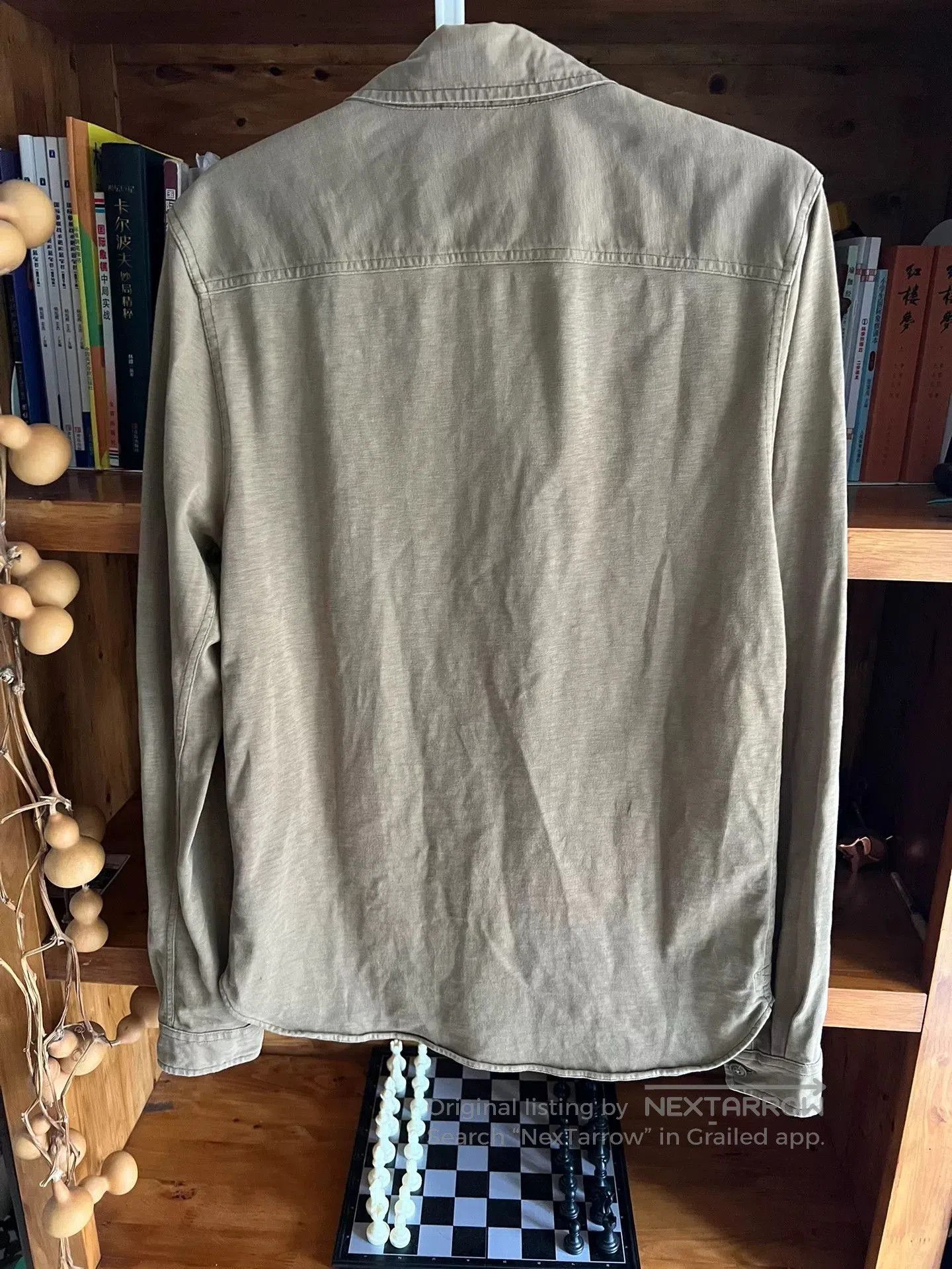 RRL Ralph Lauren khaki military style pullover shirt jacket. Size US S / EU 44-46 / 1 - 8 Thumbnail