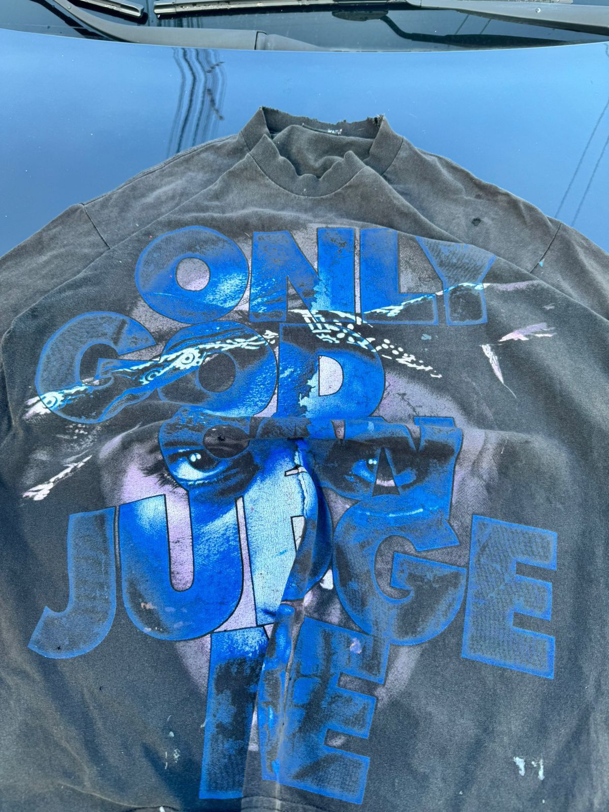 Rap Tees × Vintage Vintage Tupac Shakur 2Pac faded & distressed rare tee Size US L / EU 52-54 / 3 - 3 Thumbnail