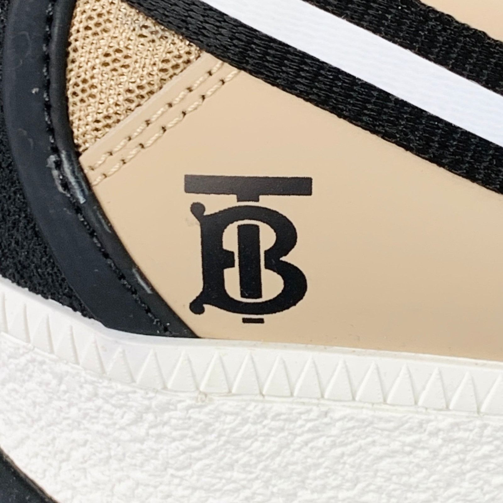 Burberry Size 12 Tan Black Red Stripe Mesh Low Top Sneakers Size US 12 / EU 45 - 3 Thumbnail