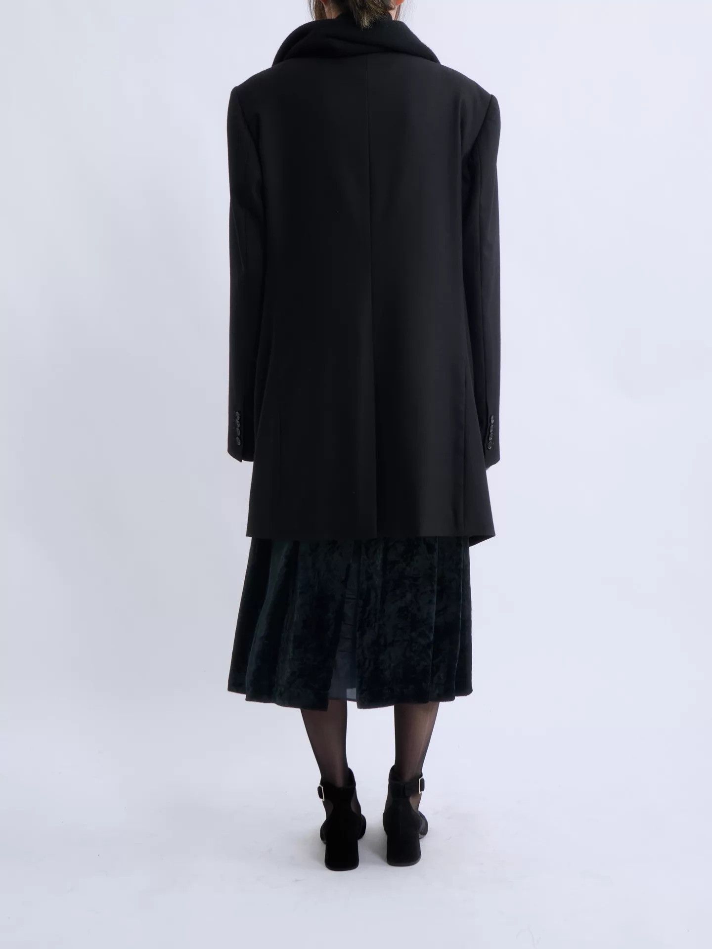 Xander Zhou Xander Zhou Men’s deconstructed detachable scarf black Size US M / EU 48-50 / 2 - 4 Thumbnail