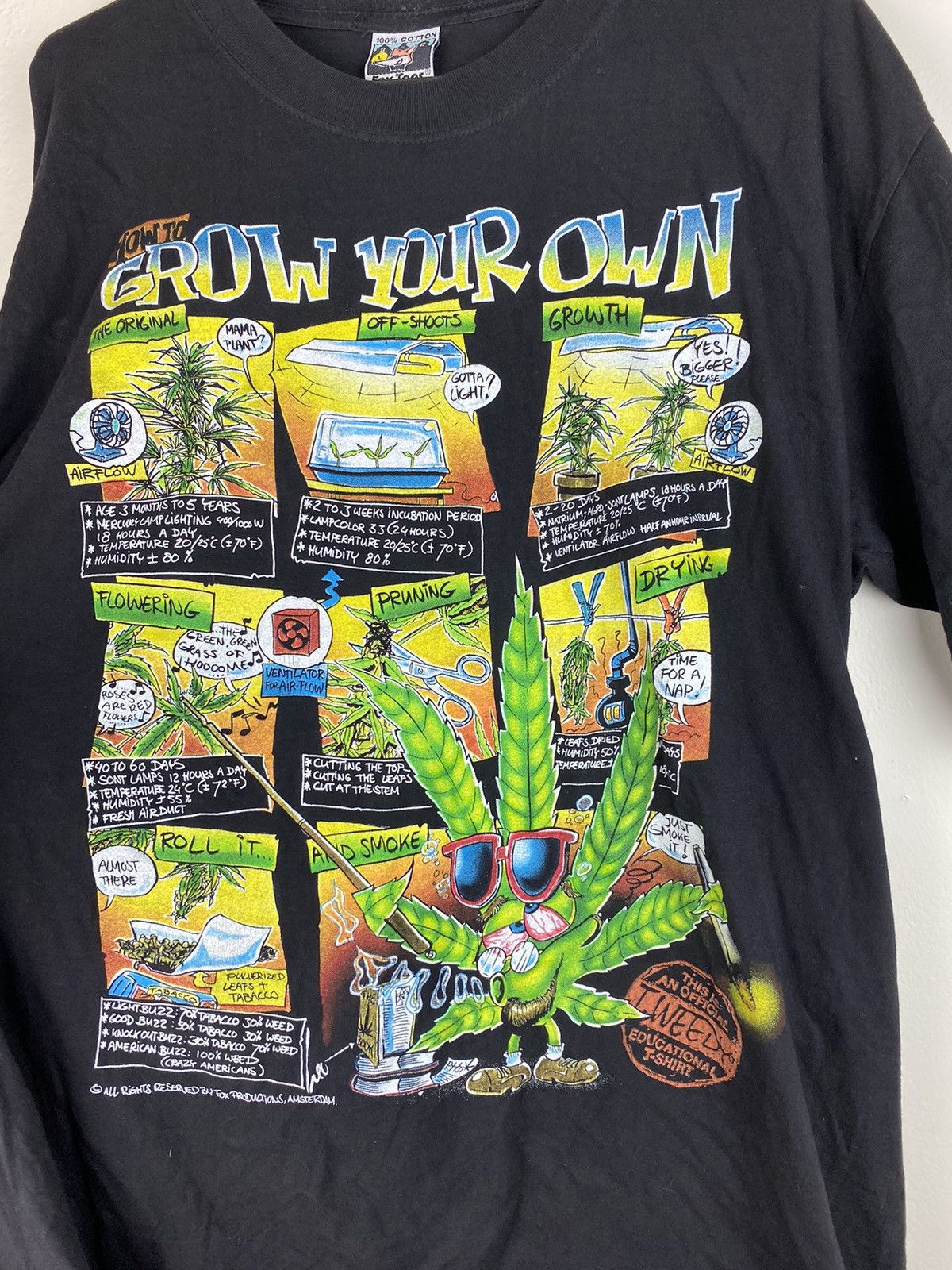Vintage Vintage 90s Fox Tees Amsterdam How to Grow Your Own T shirt Size US XL / EU 56 / 4 - 2 Thumbnail