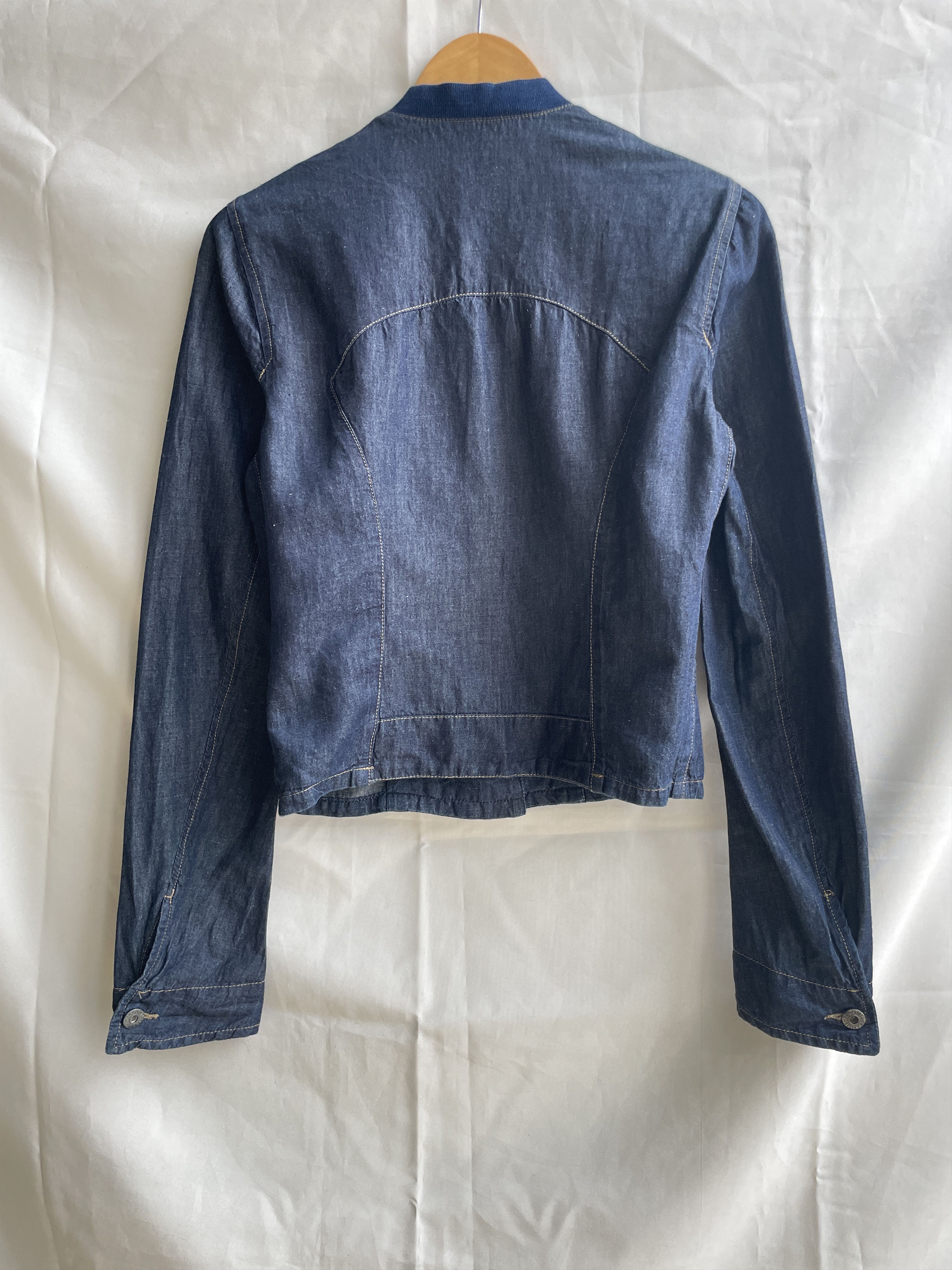 Transit Transit Par Such TR-900 Cotton Linen Denim Jacket Size 2 Size M / US 6-8 / IT 42-44 - 2 Thumbnail