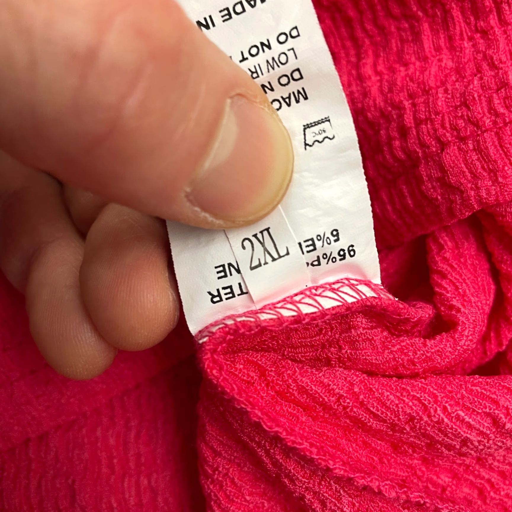 Pinko Unbranded textured Crepe Blouse Womens 2XL Pink Dolman Sleeve Crew Neck Casual Shirt Ladies Blouse Size XXL / US 16-18 / IT 52-54 - 5 Thumbnail