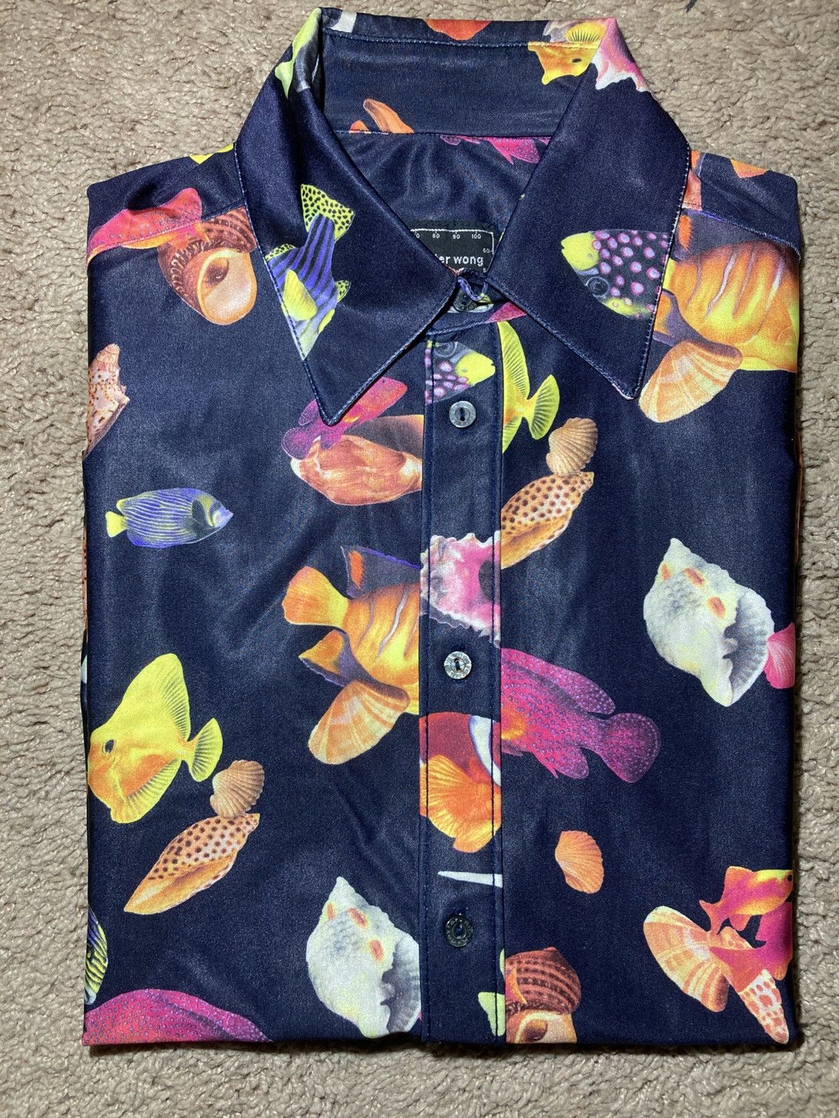 Dexter Wong SS99 Dexter Wong Fish Print Button Up Rave 90s 1999 UK Size US S / EU 44-46 / 1 - 1 Thumbnail