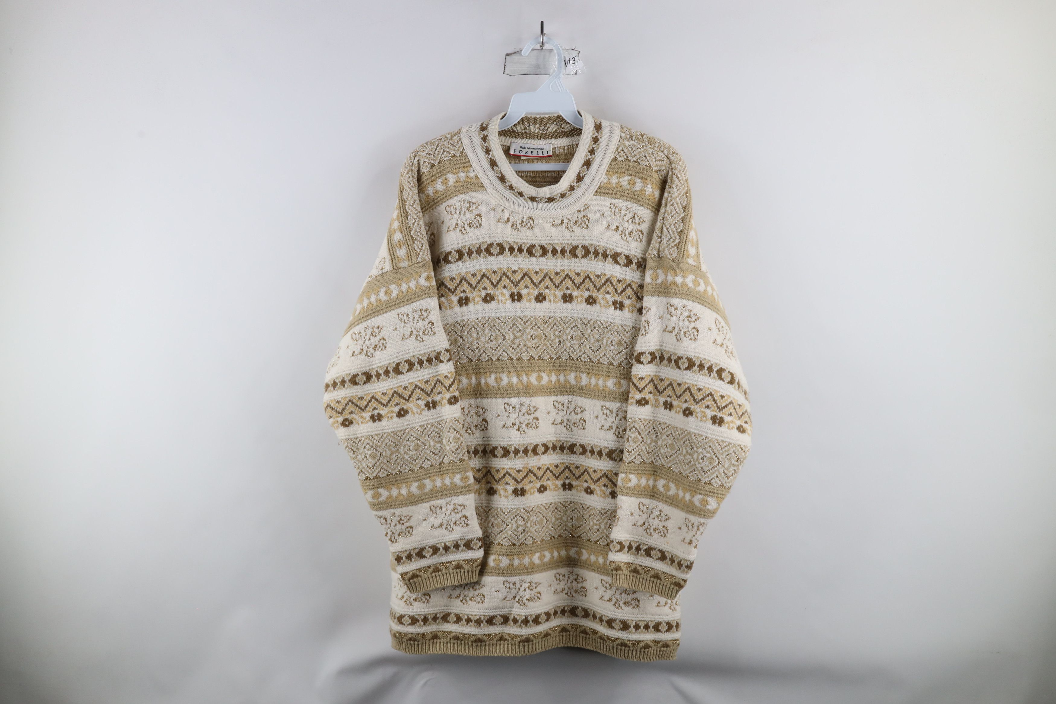 Vintage Vintage 90s Streetwear Fair Isle Knit Tunic Sweater USA Size XXL / US 16-18 / IT 52-54 - 1 Thumbnail