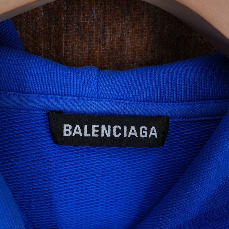 Balenciaga Balenciaga Blue Back Letter Hoodie Sweatshirt Size US M / EU 48-50 / 2 - 4 Thumbnail