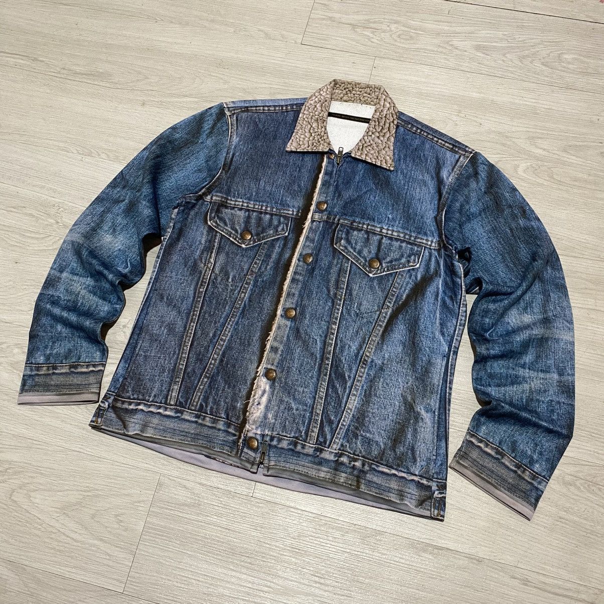 Vintage Unique 3d printed soft jacket double zipper Size US L / EU 52-54 / 3 - 1 Thumbnail