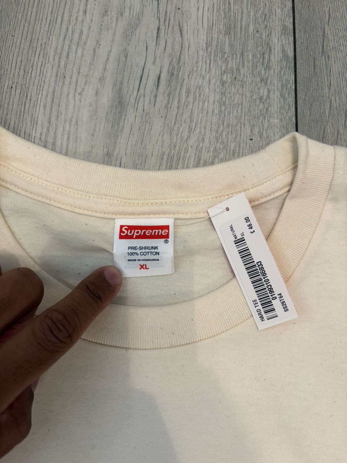 Supreme Supreme SS26 Hard Tee Natural - Size XL Size US XL / EU 56 / 4 - 5 Thumbnail