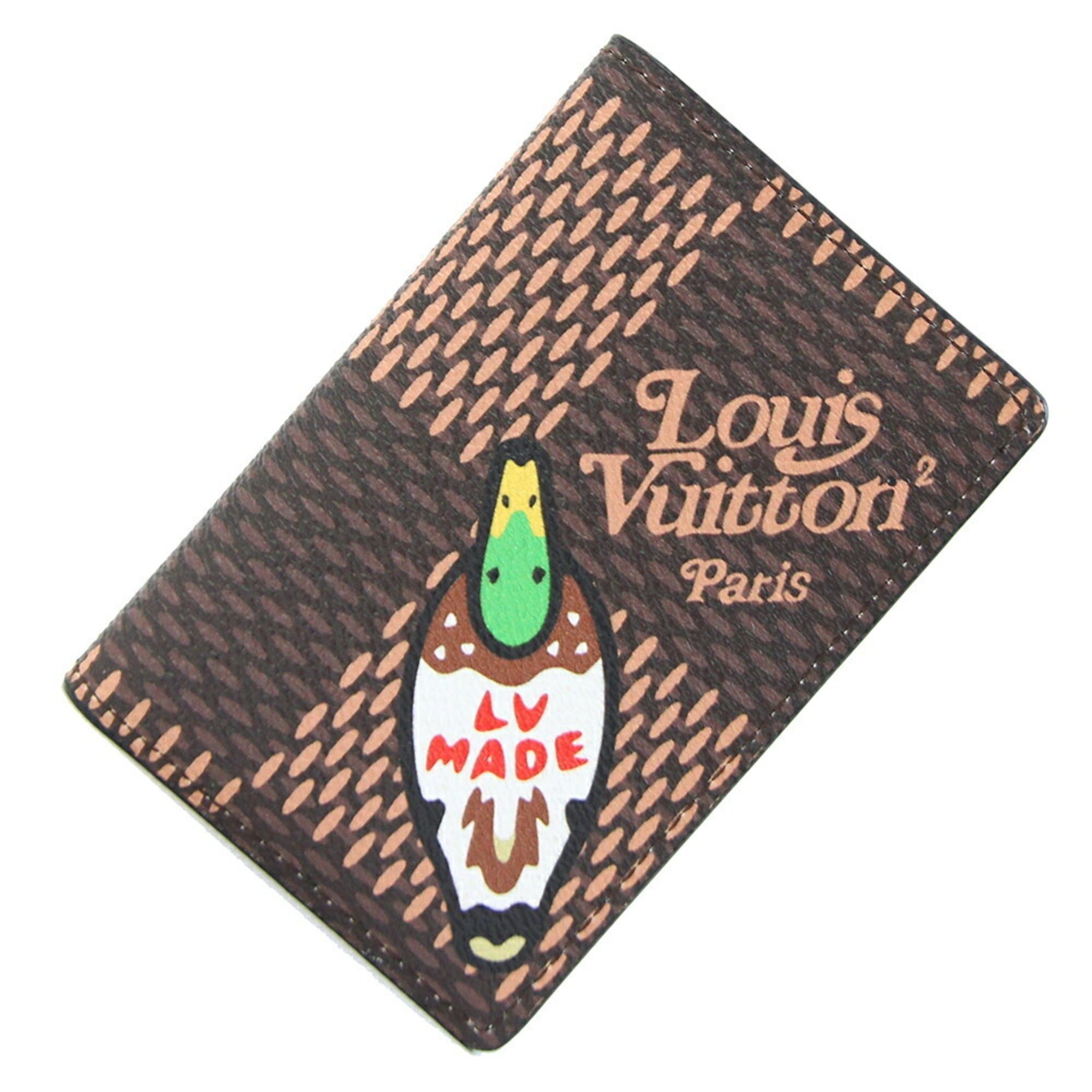 Louis Vuitton Louis Vuitton Business Card Holder/Card Case NIGO Collaboration Damier Giant Organizer de Poche N60391 Ebene Pass Holder Camo LOUIS VUITTON Size ONE SIZE - 1 Thumbnail