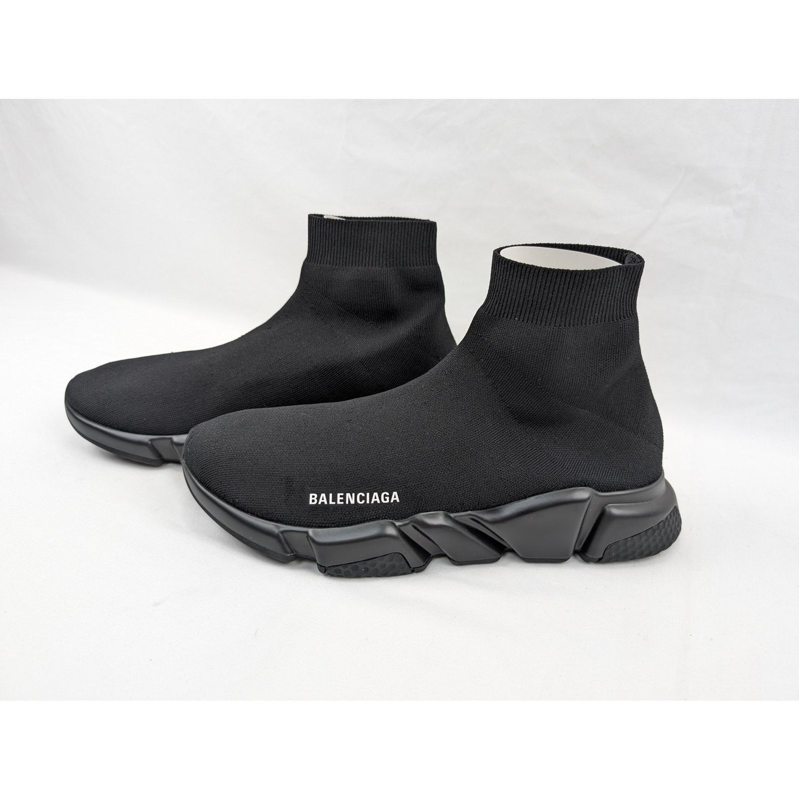 Balenciaga o1rshd1 New Rec.Knit Speed LT Sneakers in Black Size US 9 / EU 42 - 14 Thumbnail
