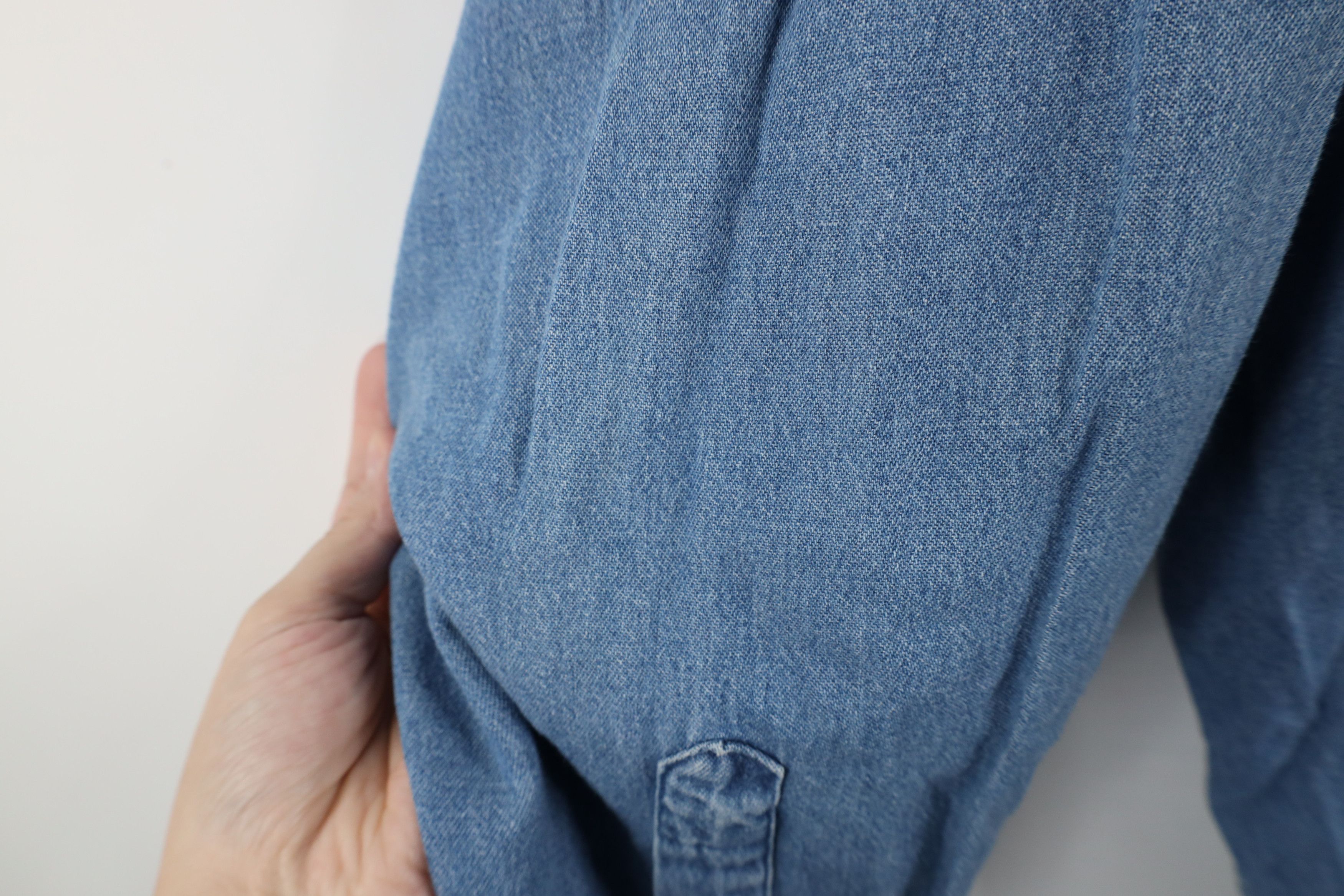 Vintage Vintage 90s Streetwear Denim Jean Collared Button Down Shirt Size US XXL / EU 58 / 5 - 6 Thumbnail