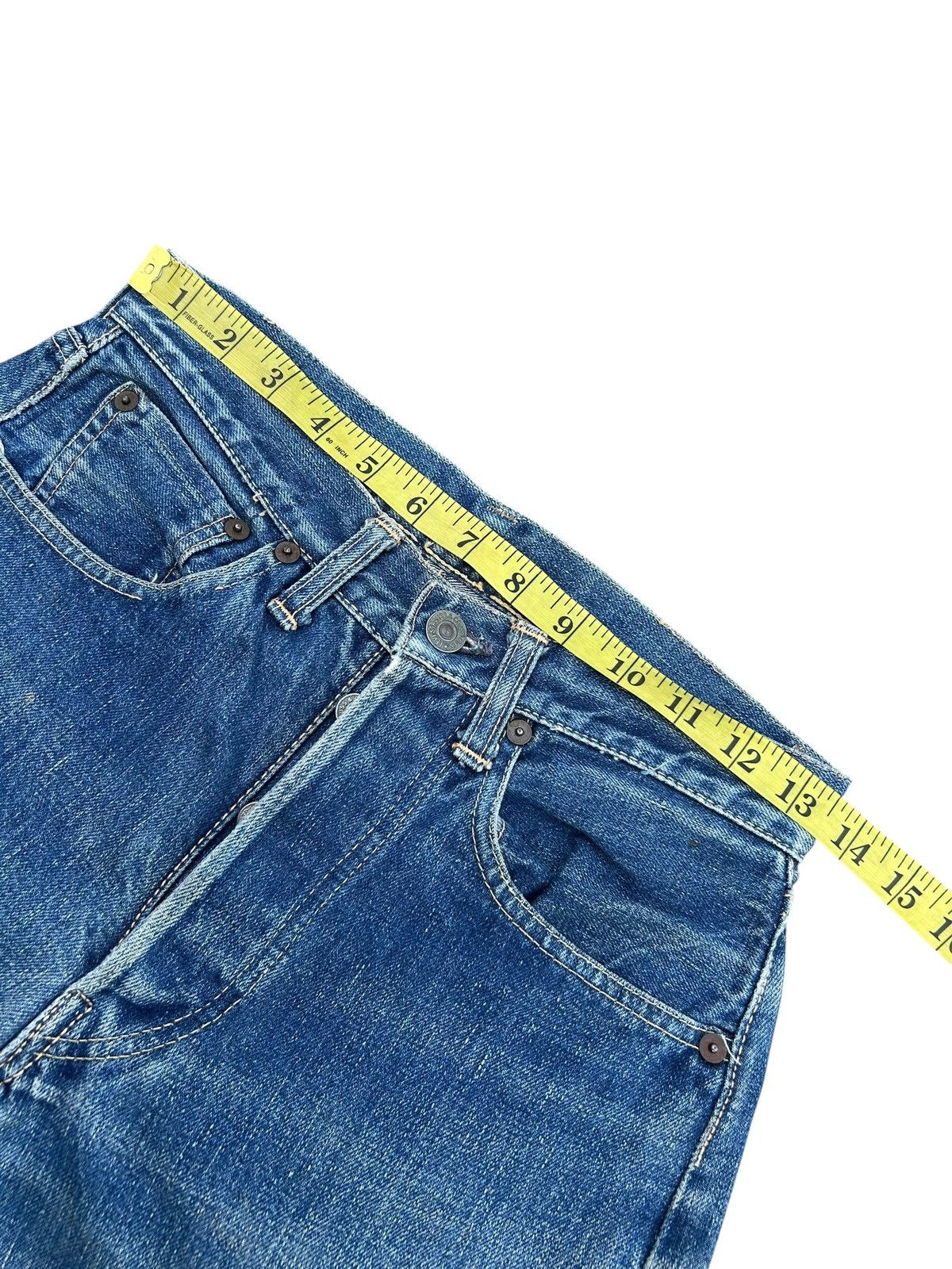 Levi's 50s Vintage Levis big E Hidden Rivet Short Denim Jeans Rare Size US 27 - 14 Thumbnail