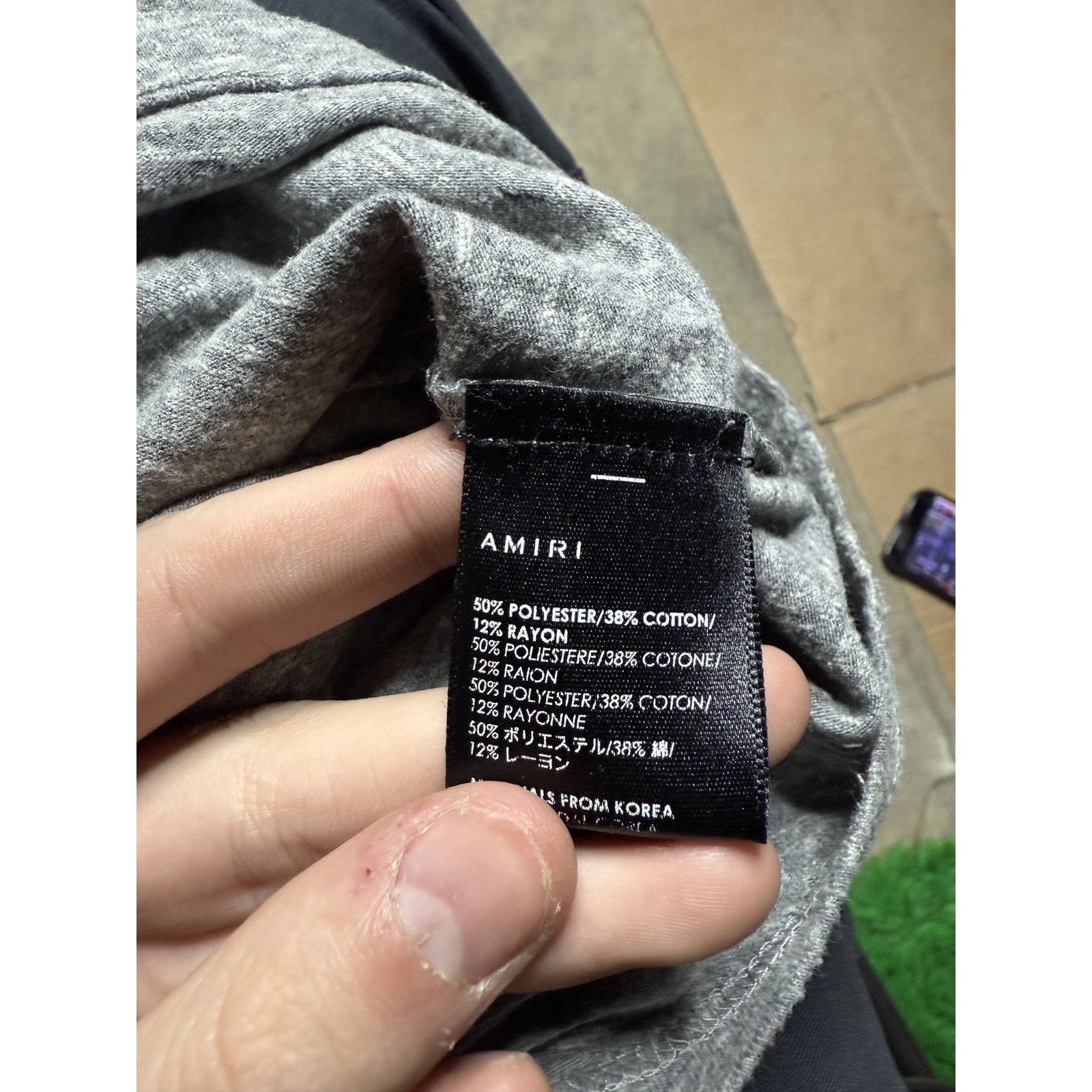 Amiri Amiri Golden Gaurdian Tee Grey Purple Used Small Size US S / EU 44-46 / 1 - 2 Thumbnail