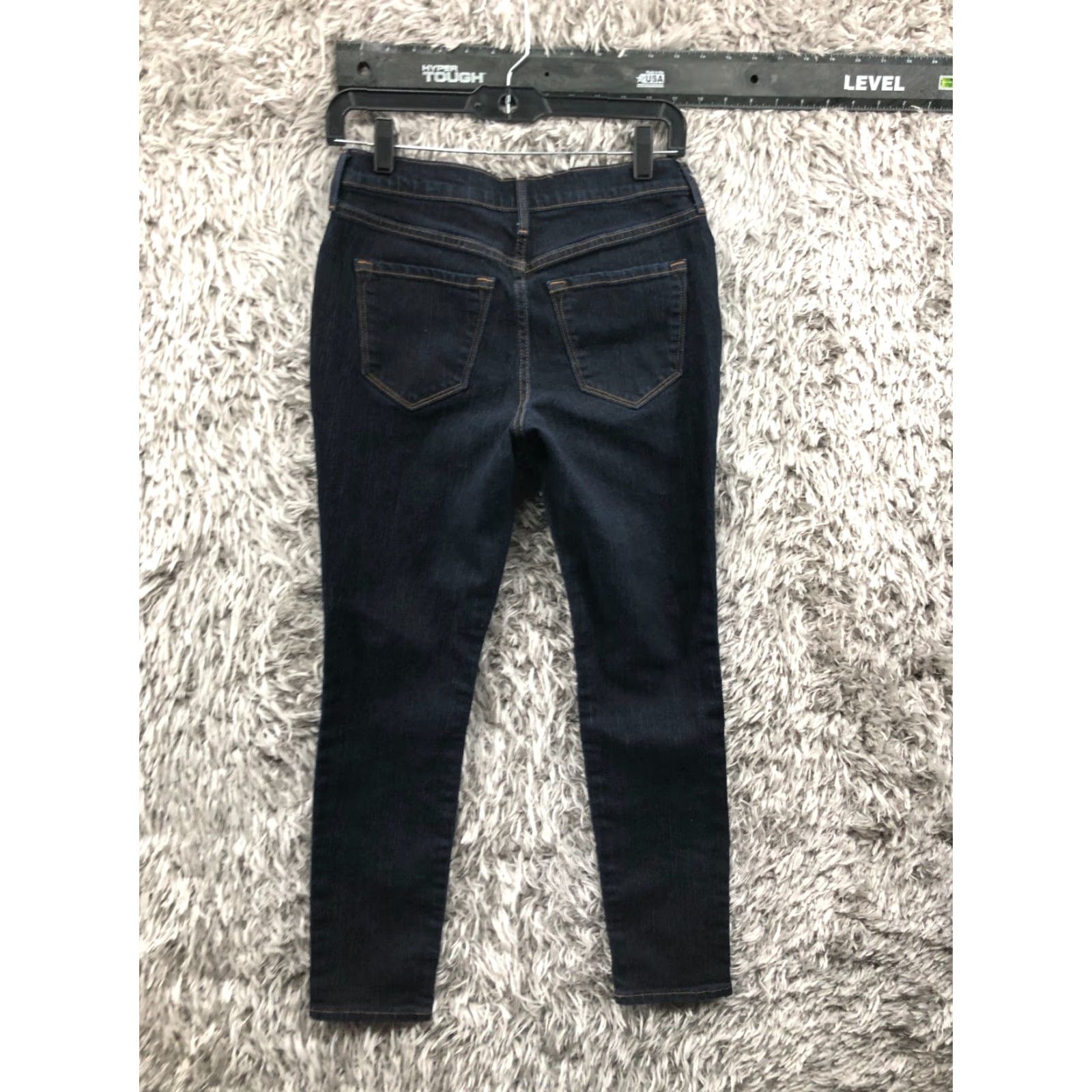 Old Navy Old Navy Curvy Skinny Jeans Women's Size 2 Short Mid Rise Dark Wash Blue Denim Shirt? Size 26" / US 2 / IT 38 - 5 Thumbnail