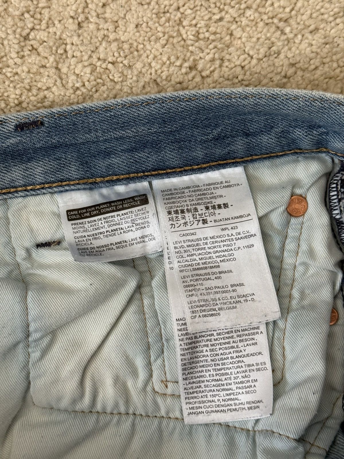 Levi's × Levi's Vintage Clothing × Vintage Levi's 501 93 Straight Leg Jeans THISTLE SUBTLE Size 30 x 30 Size US 30 / EU 46 - 7 Thumbnail