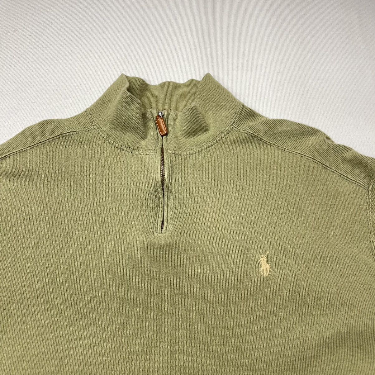 Polo Ralph Lauren Polo Ralph Lauren Sweater Green 1/4 Zip Pullover Quarter Size US XL / EU 56 / 4 - 3 Thumbnail