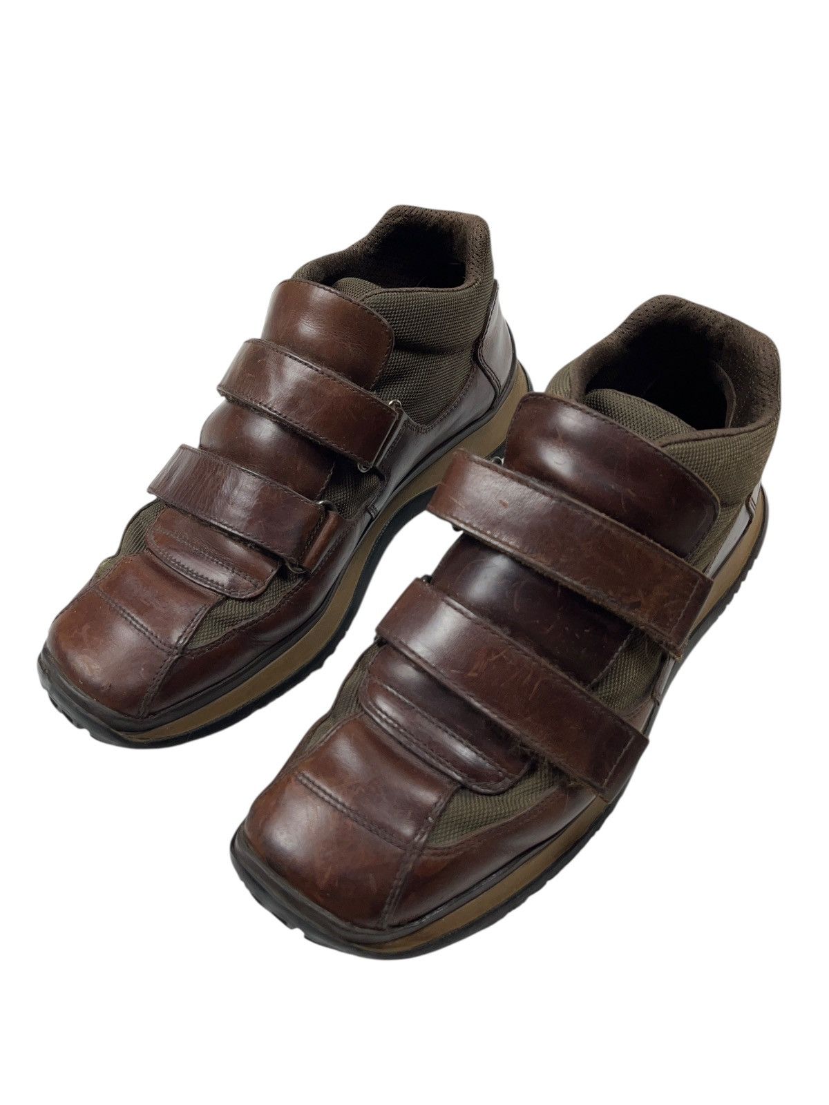 Prada Vintage AW98 Prada Velcro Tech Boots Brown Leather Archival Size US 10 / EU 43 - 4 Thumbnail
