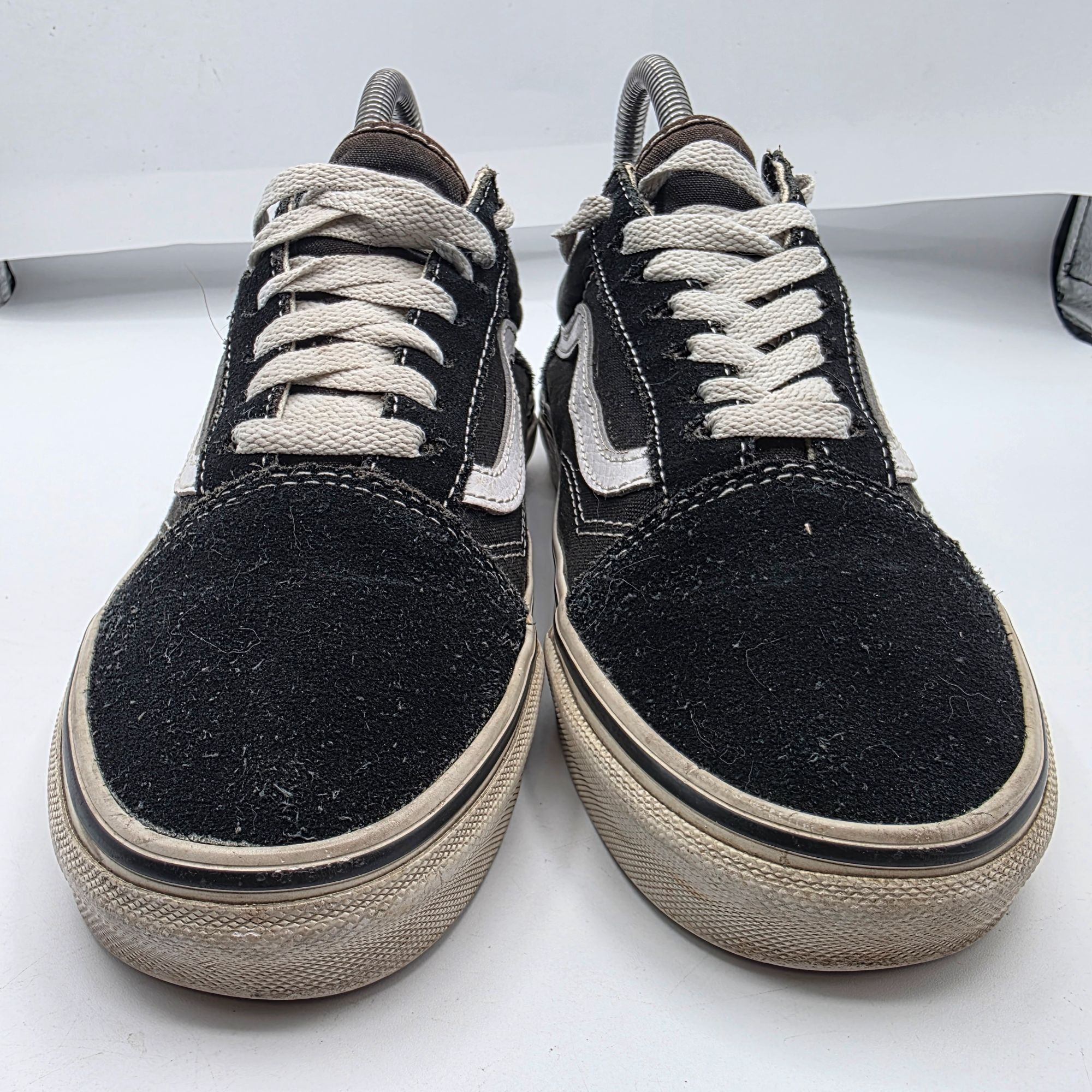 Vans Vans Old Skool Black White Mens Size 5 Lace Up Skateboarding Size US 5 / EU 37 - 2 Thumbnail
