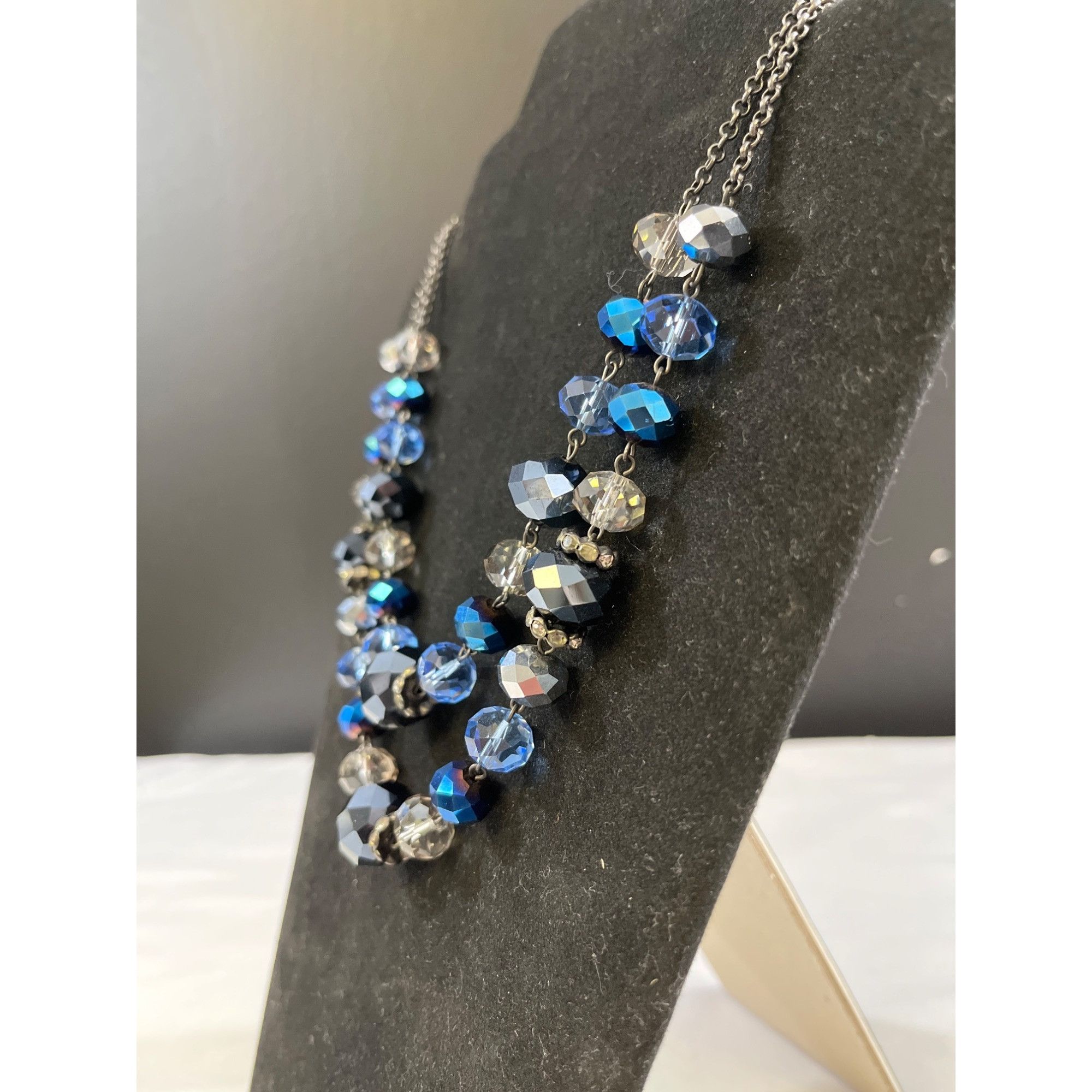 Other Trifari Womens Blue Double Layered Beaded Necklace SKU 6402 Size ONE SIZE - 3 Thumbnail