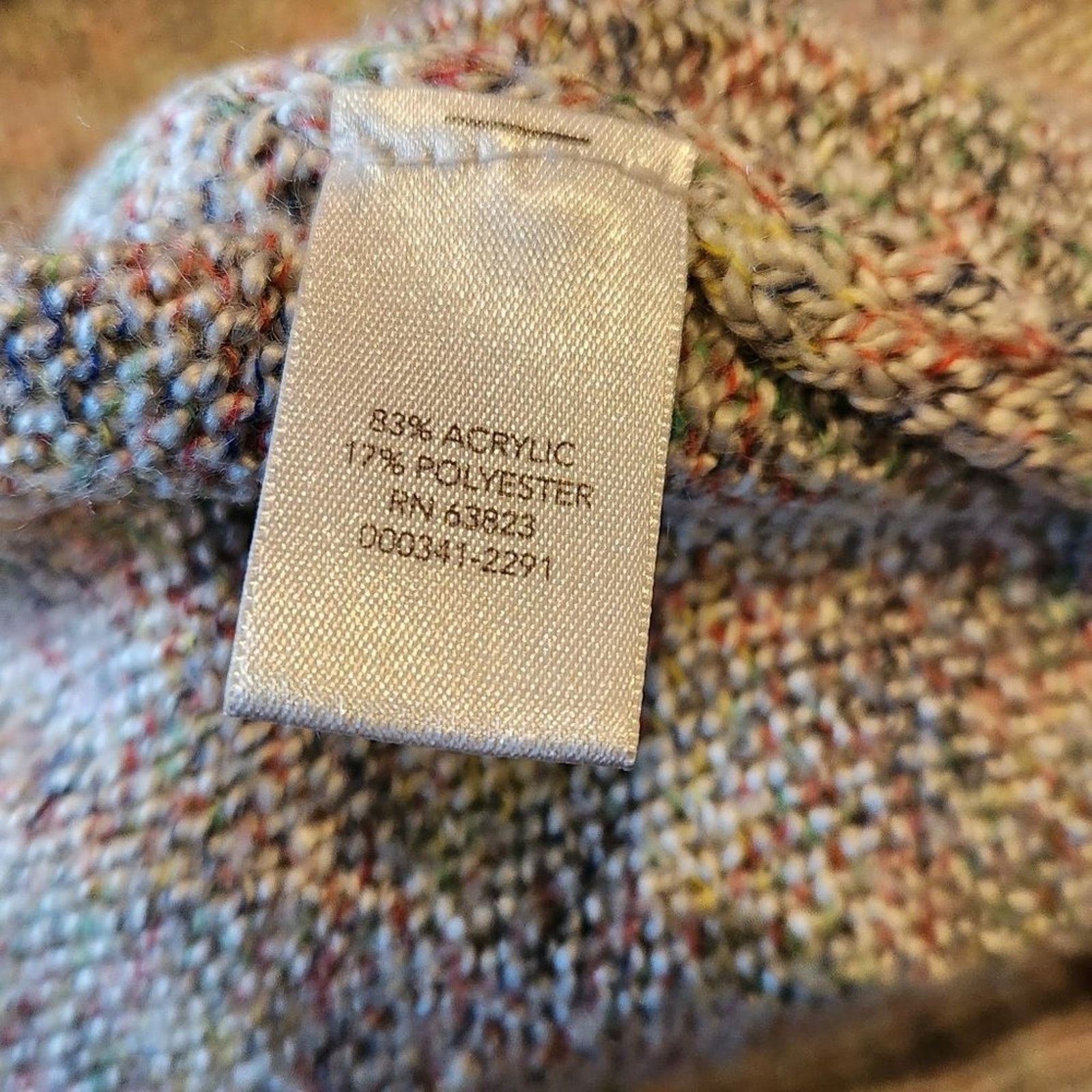 Other Multi-Colored Knit V-Neck Sweater from Christopher & Banks Size L / US 10 / IT 46 - 4 Thumbnail