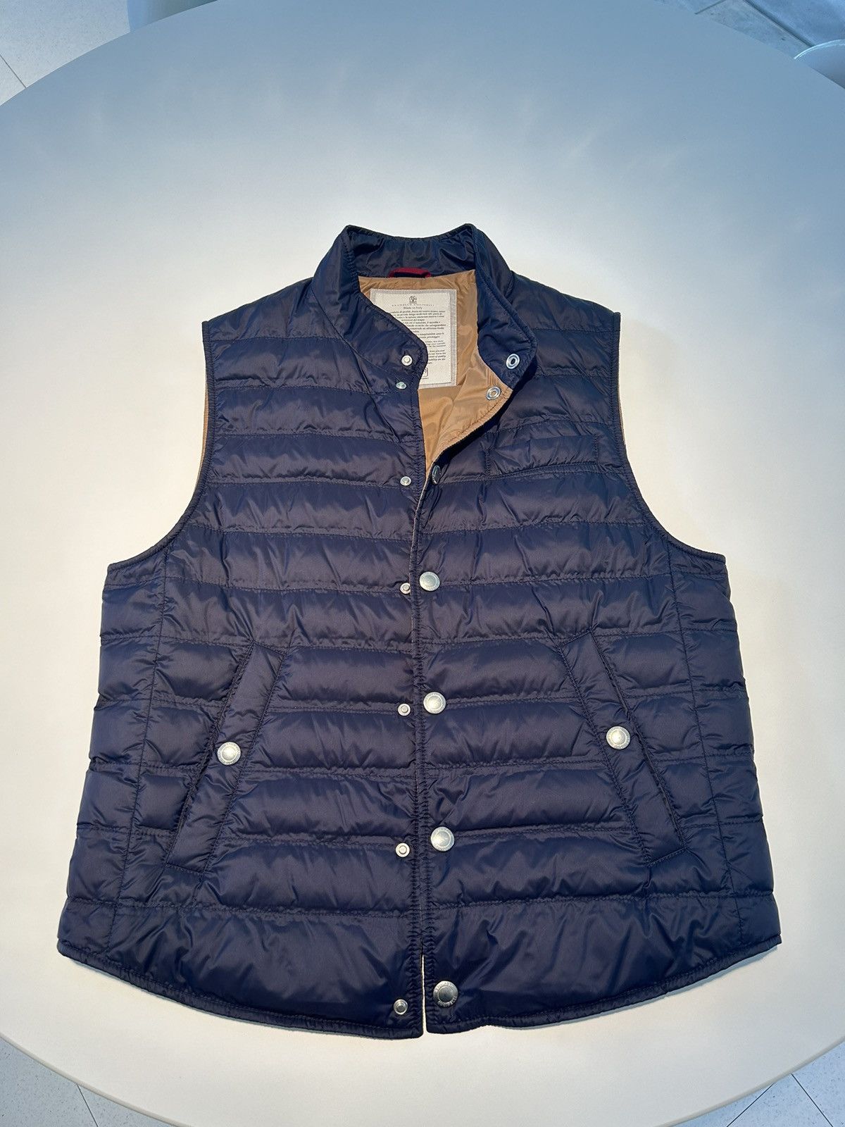 image of Brunello Cucinelli Vest in Blue, Men's (Size Small)