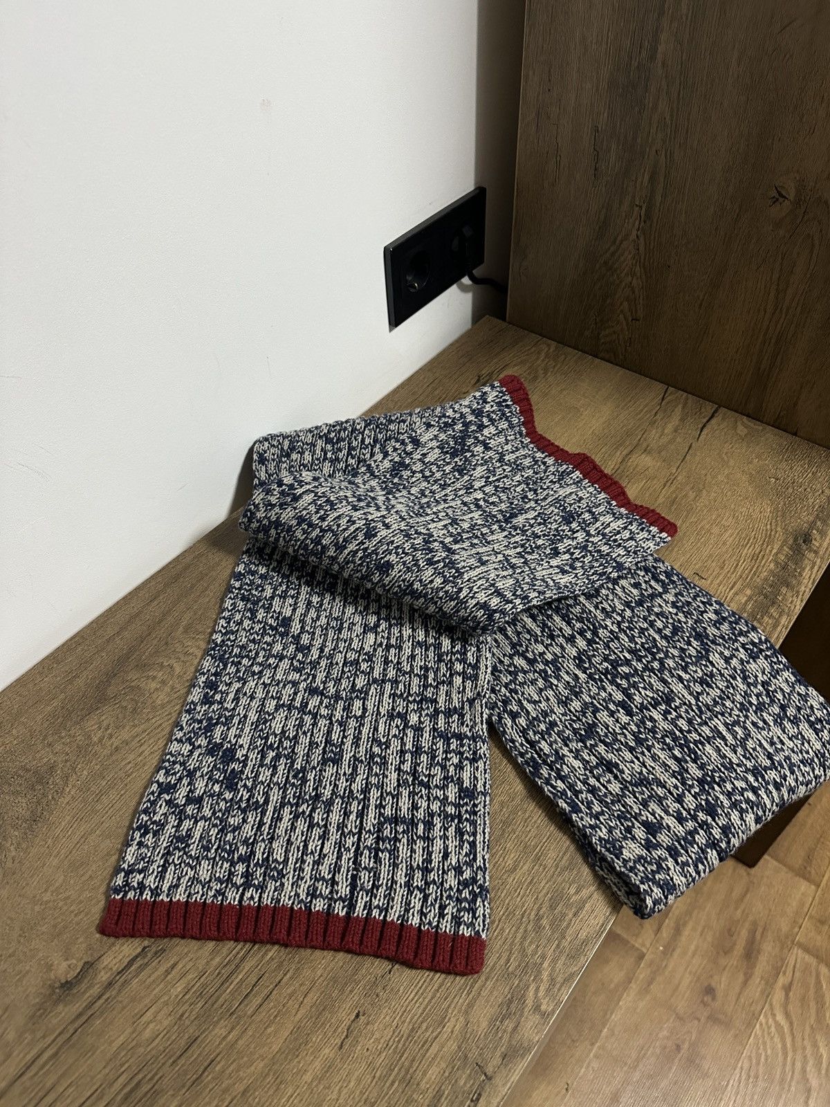 Universal Works Universal Works Wool Knit Long Scarf Denim Style Rare Size ONE SIZE - 4 Thumbnail