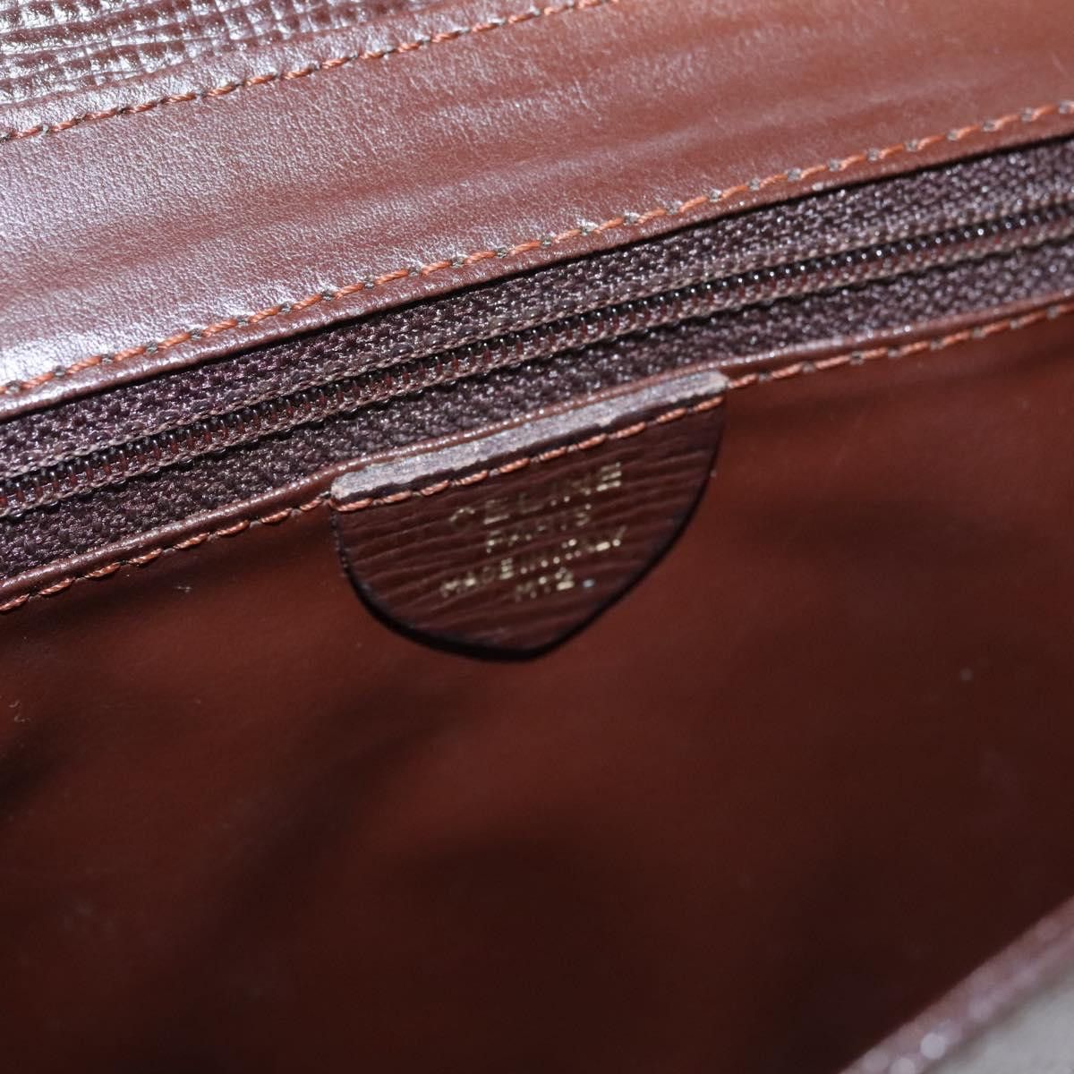 Celine CELINE Circle Shoulder Bag Leather Brown Gold Size ONE SIZE - 16 Thumbnail