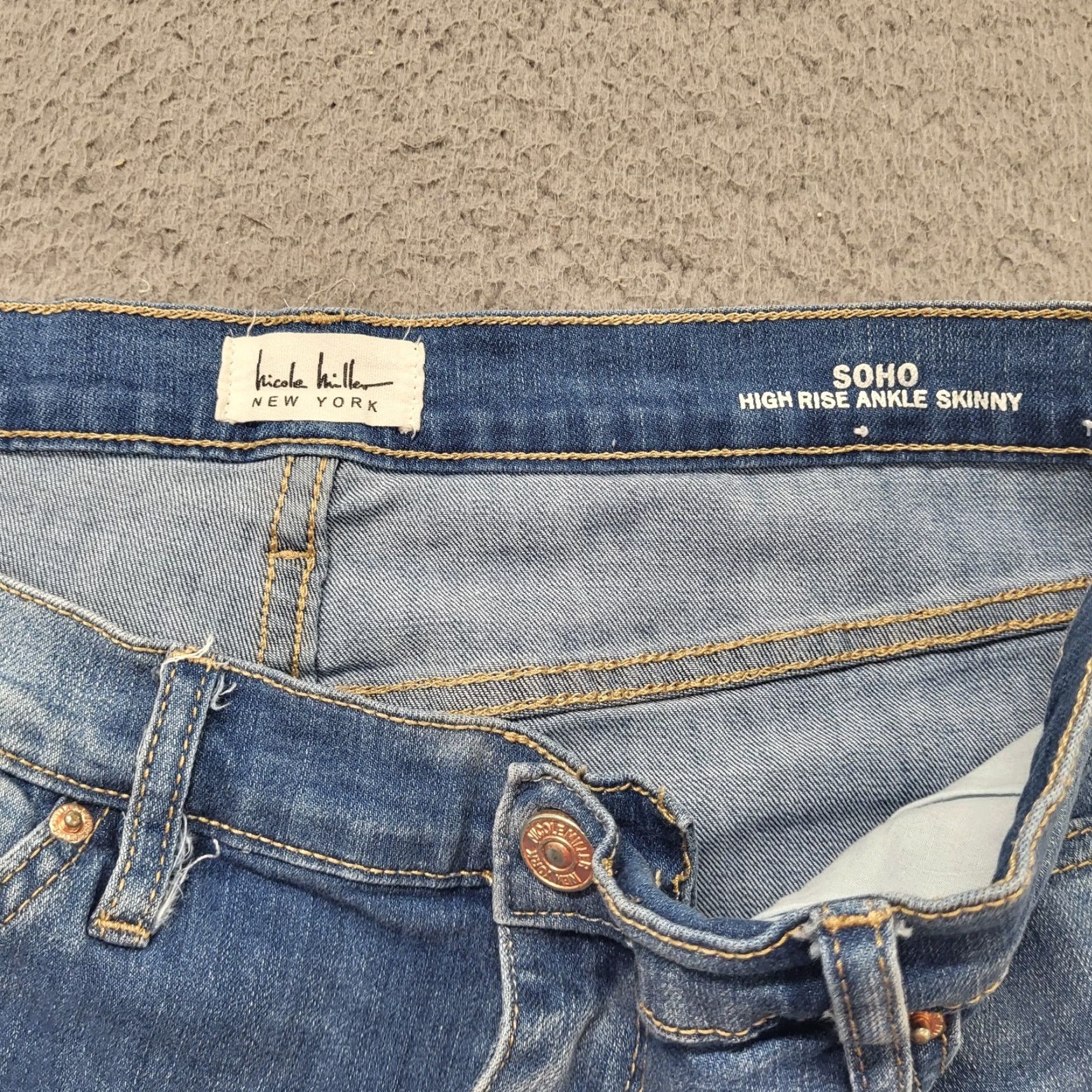 Nicole Miller Nicole Miller Jeans Women Size 12 Soho High Rise Ankle Skinny Crop Blue Denim Size 34" / US 12 / IT 48 - 2 Thumbnail