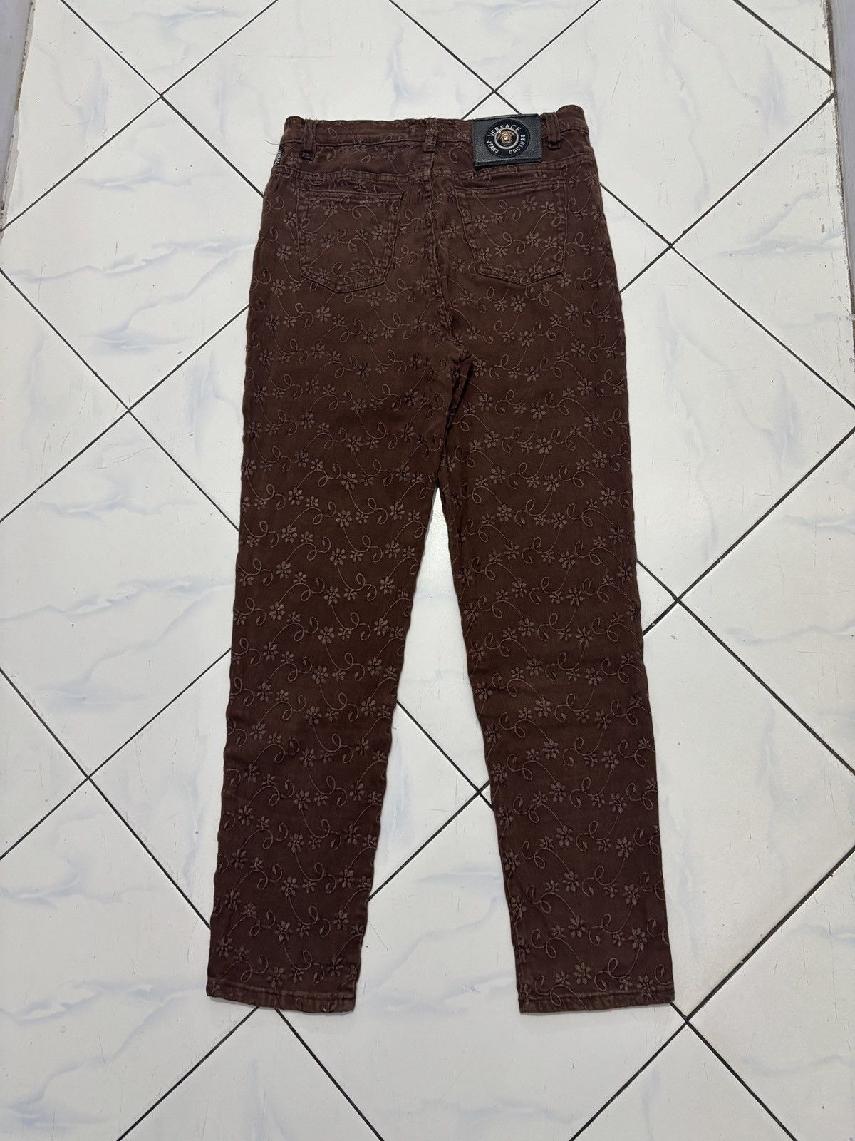Versace Versace Jeans Couture Archival Floral Embroidered Cotton Size US 34 / EU 50 - 9 Thumbnail