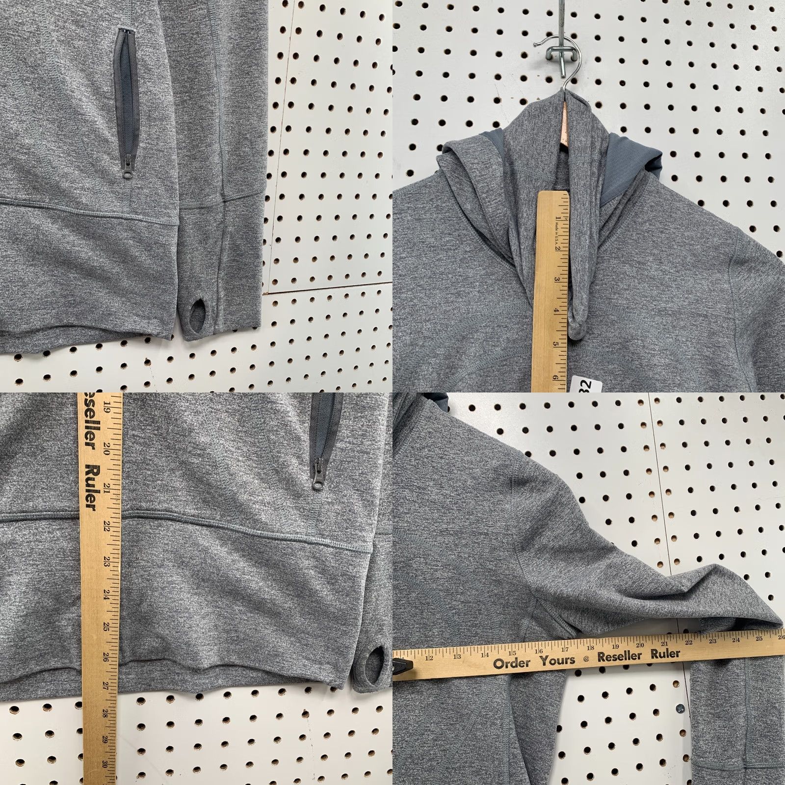 Lululemon Lululemon Track Jacket Womens Size 6 Gray Hooded Thumbhole 17.5x27.5 Jacket Gray Activewear Size M / US 6-8 / IT 42-44 - 9 Thumbnail