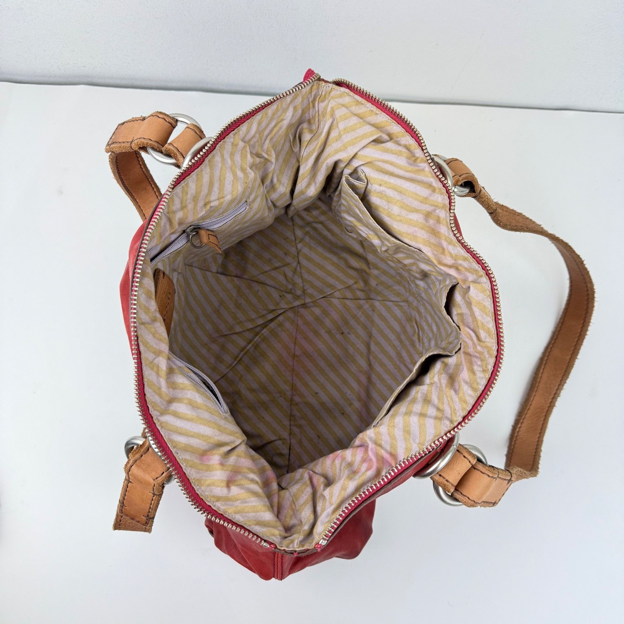 Other Y2K Fossil Peach Leather Handbag Size ONE SIZE - 3 Thumbnail