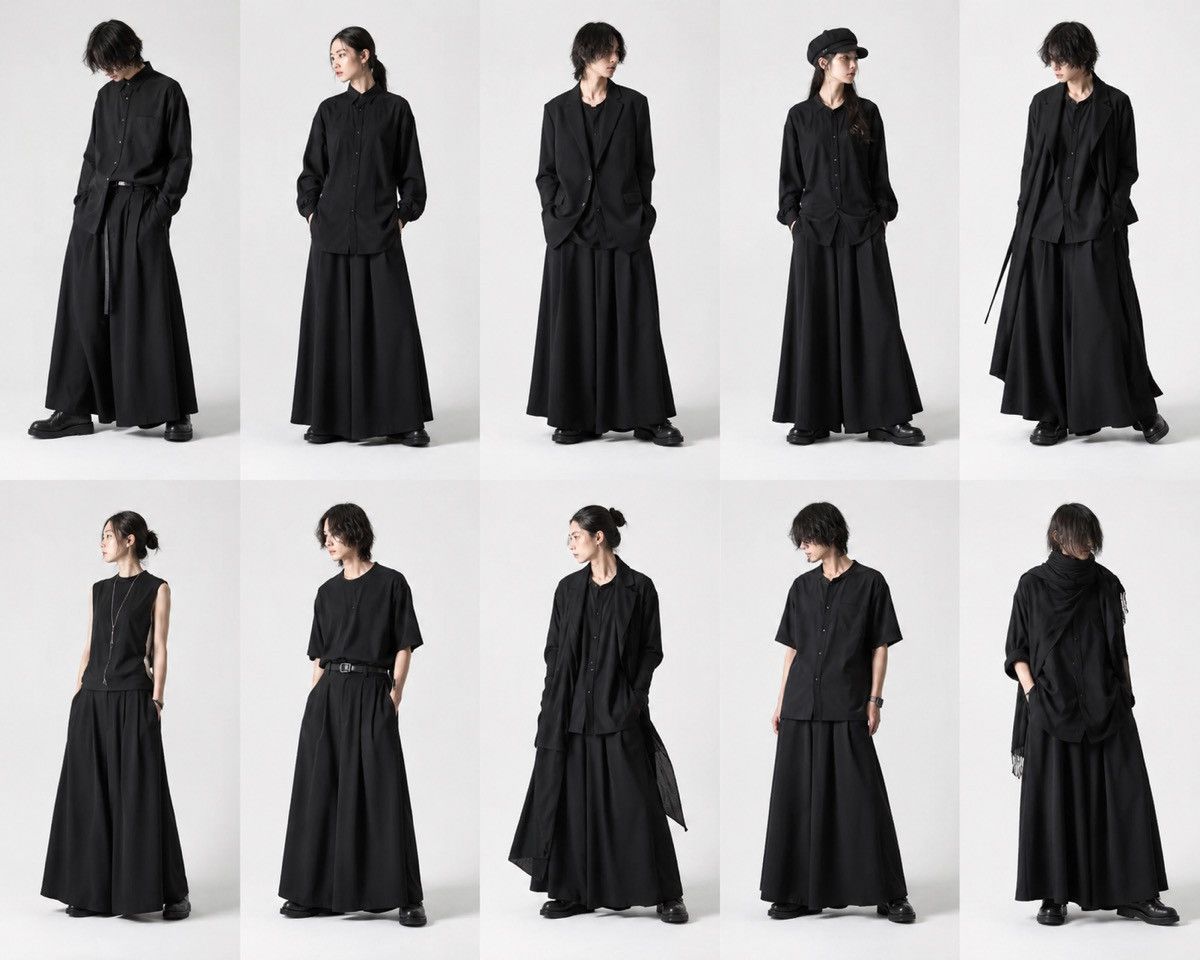 Yohji Yamamoto Yohji Yamamoto Pour Homme W/GABARDINE Flare Wide Pants Black Size US 28 / EU 44 - 11 Thumbnail
