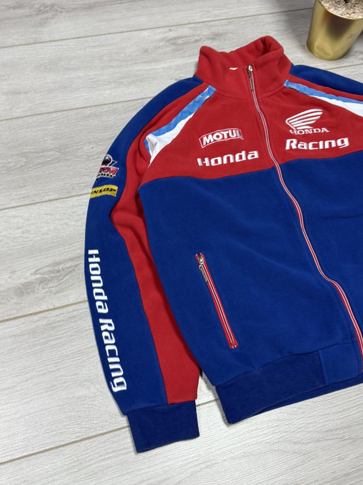 Honda Honda racing fleece zip jacket red blue big logo Size US M / EU 48-50 / 2 - 4 Thumbnail