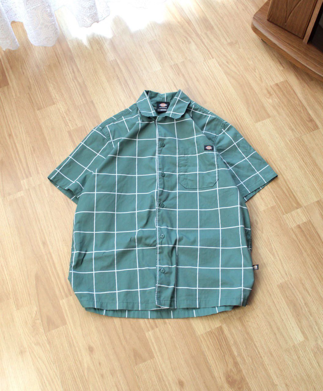 🔥 Dickies Vintage Nova Check Short Sleeve Button Shirt Skate