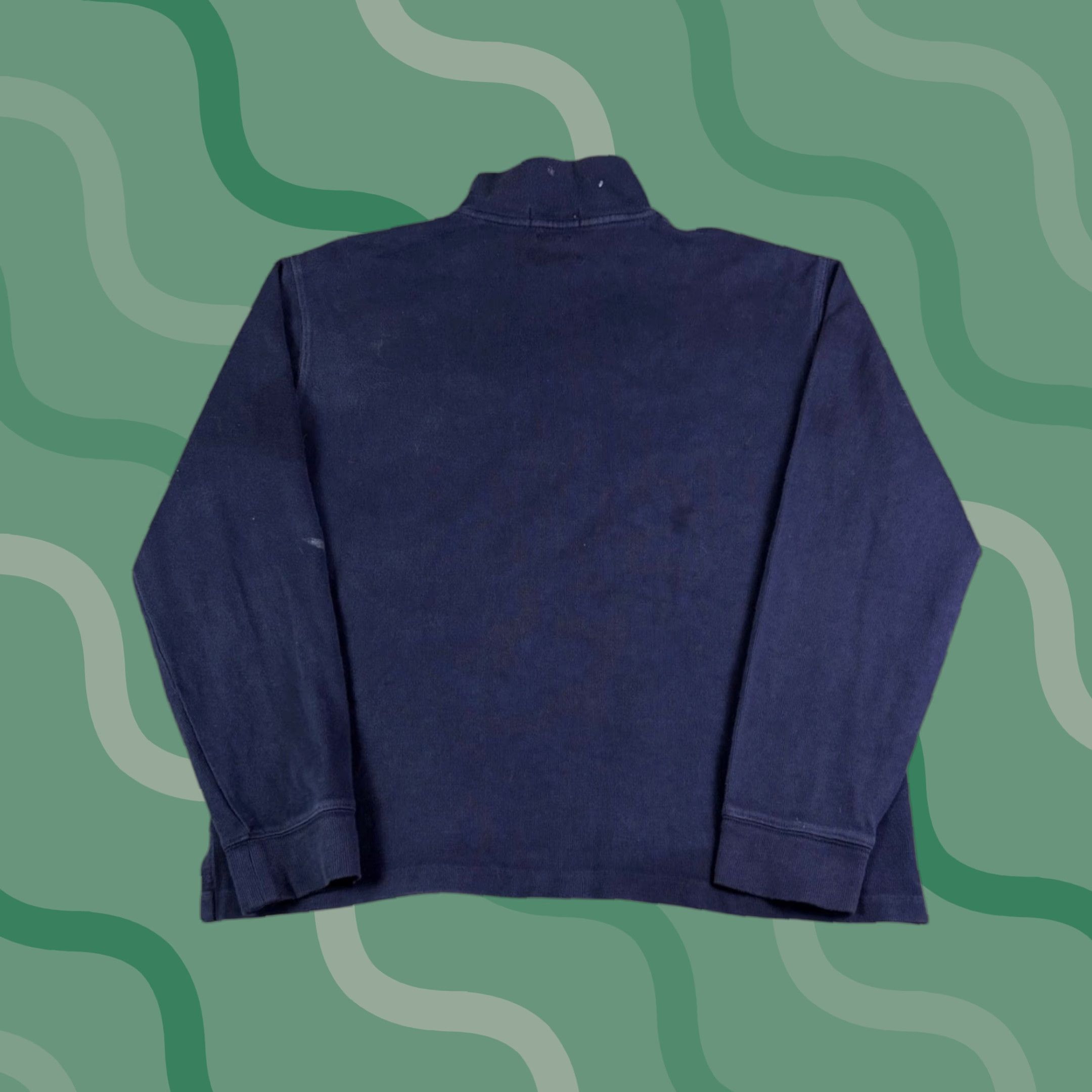 Polo Ralph Lauren Polo Ralph Lauren Estate Rib Quarter Zip Pullover Navy Blue Mens L Pullover Sweater Size US L / EU 52-54 / 3 - 1 Thumbnail
