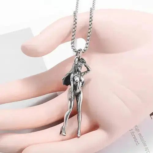 Jewelry Sexy Bunny Girl Pendant Necklace Size ONE SIZE - 1 Thumbnail