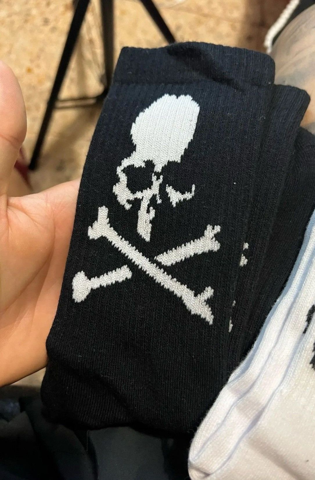 Converse × Happy Socks Hip Hop Skateboard Middle Tube Cotton Socks (1 pairs) Size ONE SIZE - 3 Thumbnail
