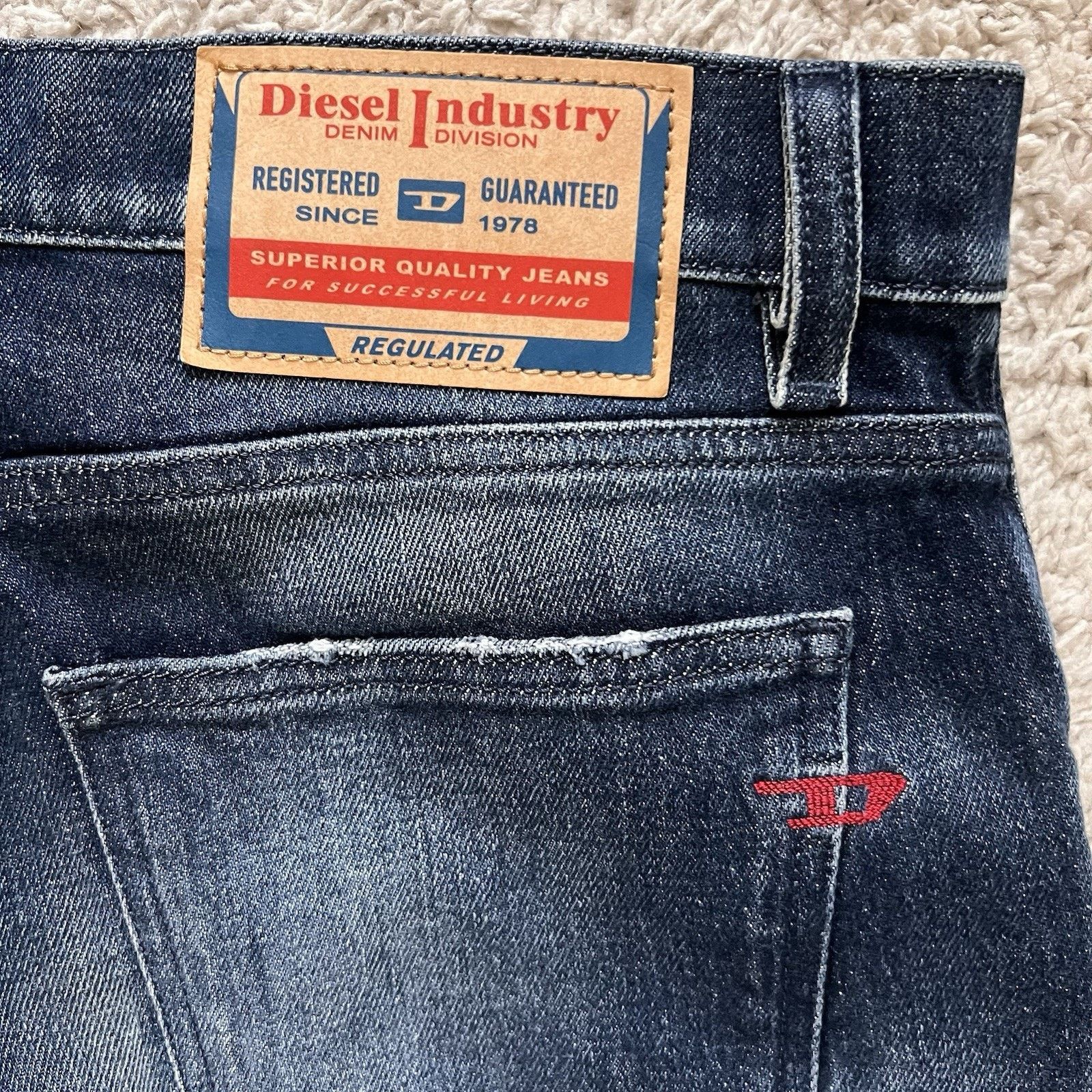 Diesel Diesel Mens Jeans 2019 D-Strukt Slim Leg Blue Size 30x30 Size US 30 / EU 46 - 7 Thumbnail