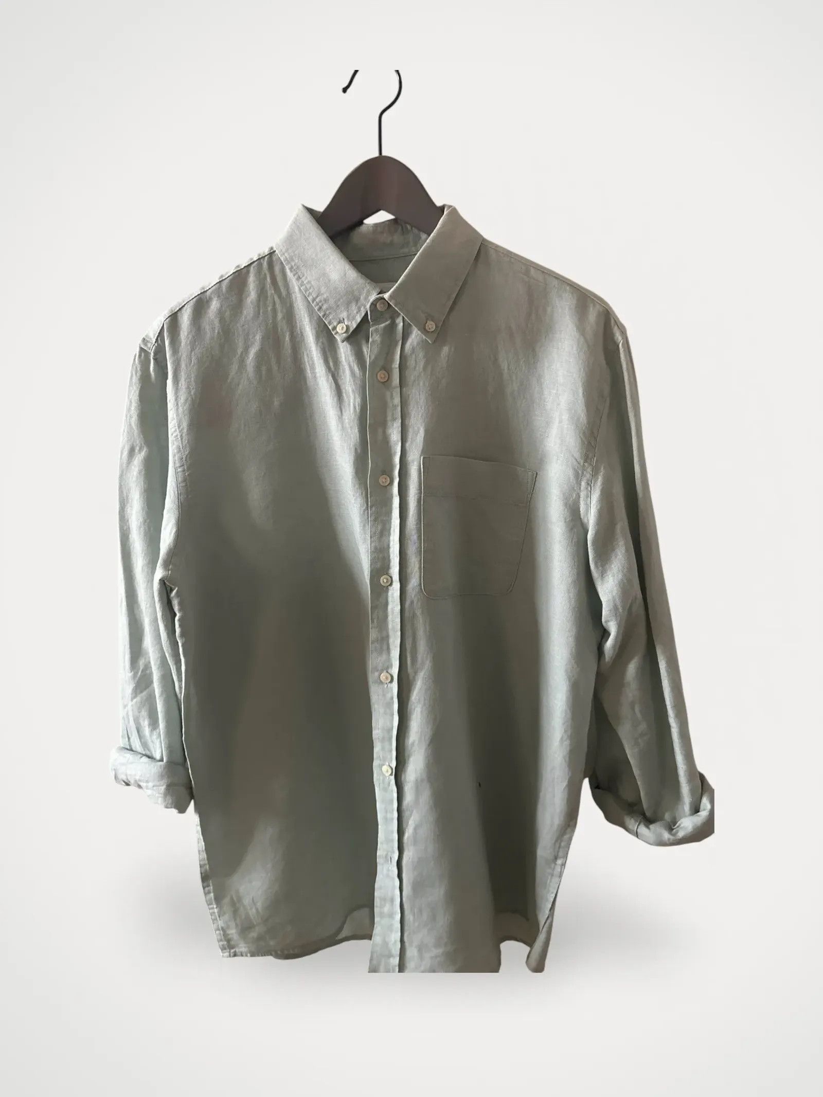 Zara Zara Linne skjorta från Zara i mintgrön Shirt Size US M / EU 48-50 / 2 - 1 Thumbnail