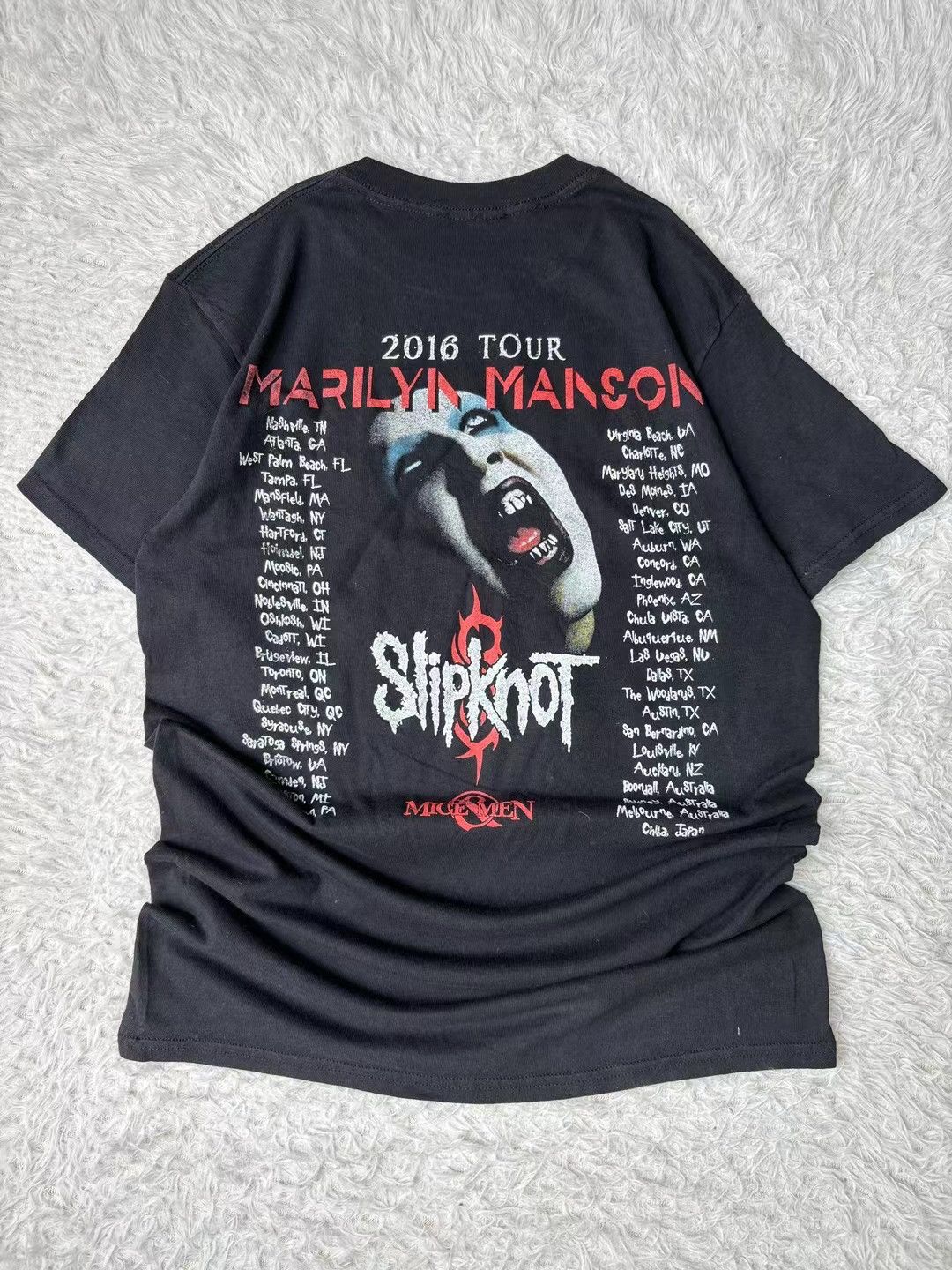 Band Tees × Marilyn Manson × Vintage Vintage band tee Marilyn Manson 00s Size US M / EU 48-50 / 2 - 2 Thumbnail